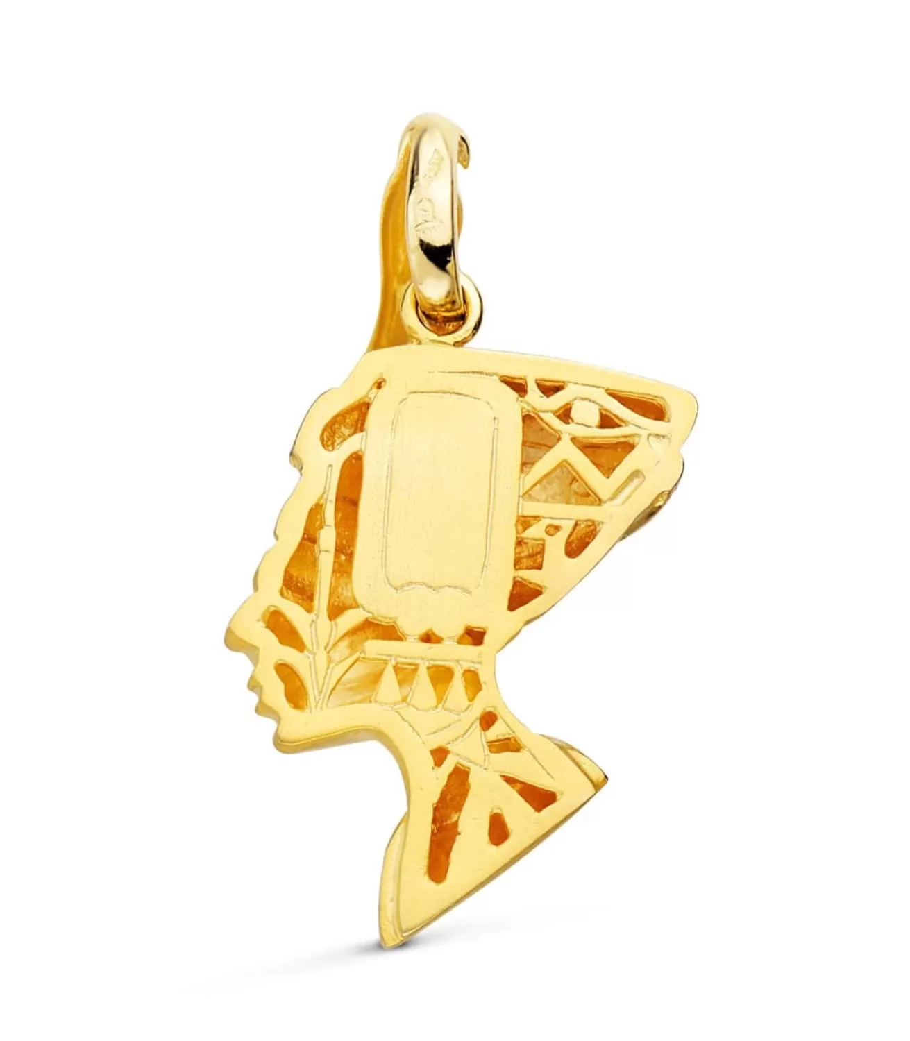 Colgante Nefertiti Oro Bicolor 18K Perfil 30 Mm<Alda Joyeros Online