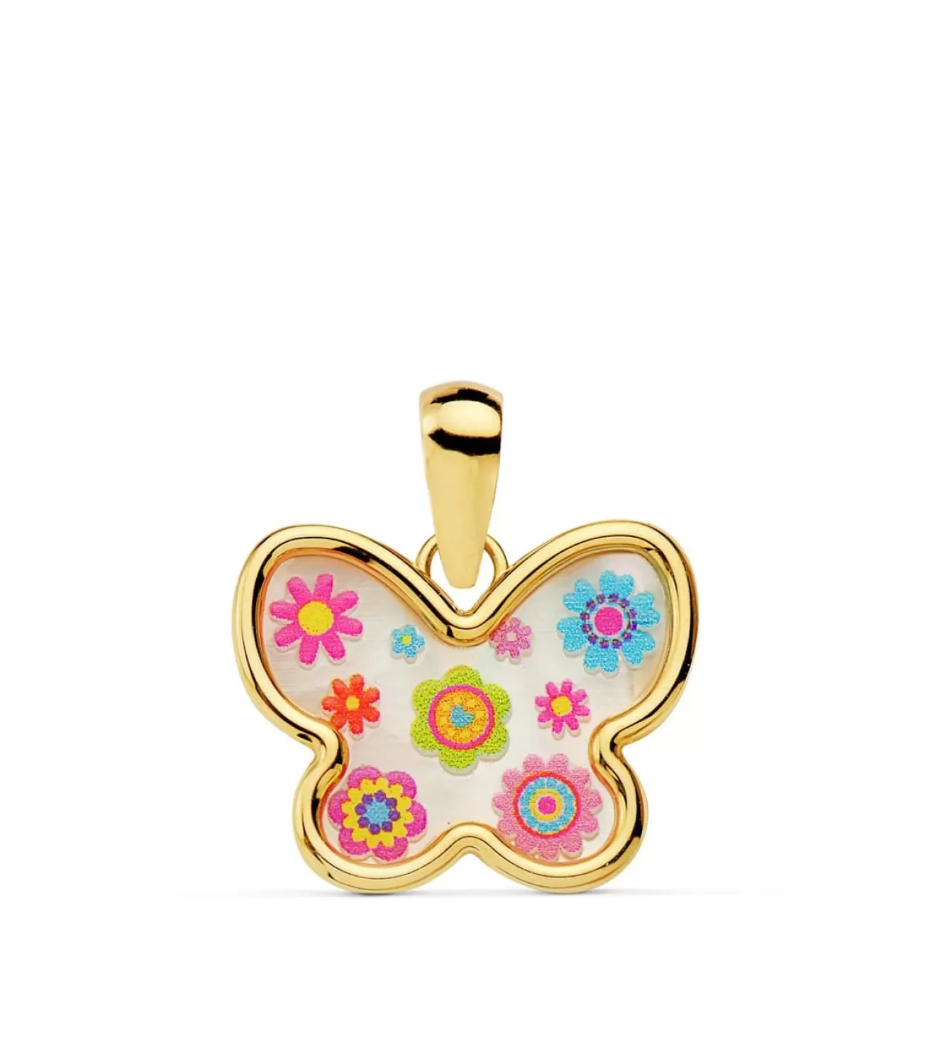 Colgante Niña Aloha Oro 18K Mariposa 14Mm<Alda Joyeros New