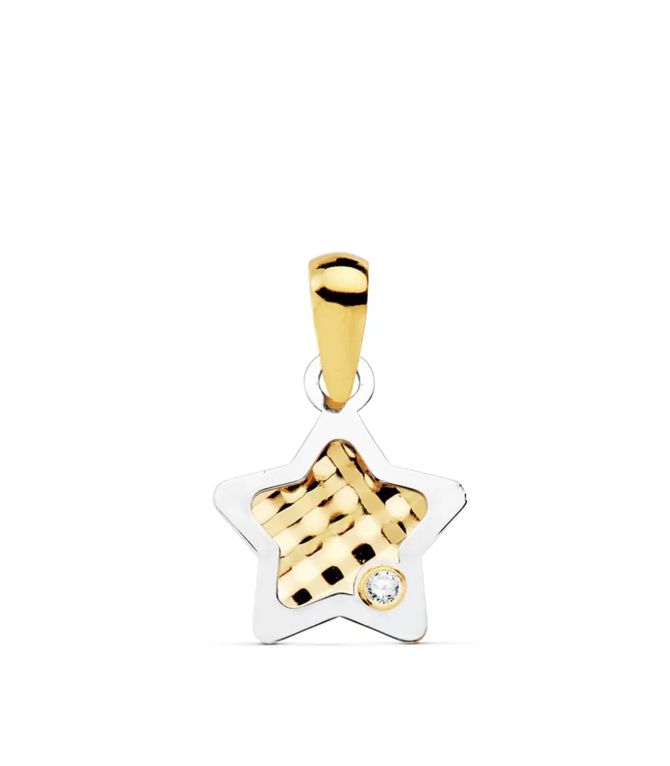 Colgante Niña Hera Oro Bicolor 18K Estrella<Alda Joyeros Best