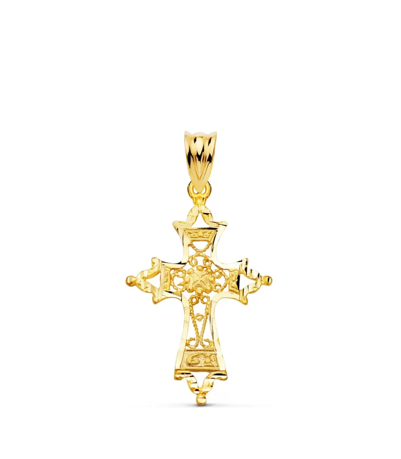Colgante Oro 18K Cruz Filigrana 30 Mm<Alda Joyeros New