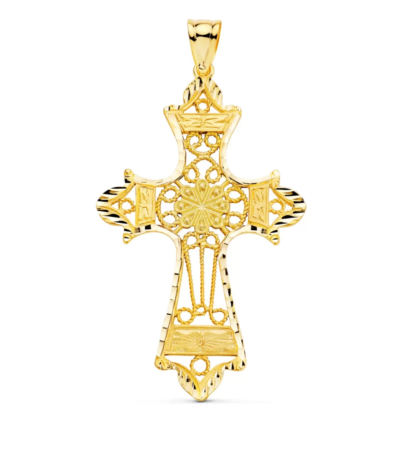 Colgante Oro 18K Cruz Filigrana 60 Mm<Alda Joyeros Flash Sale
