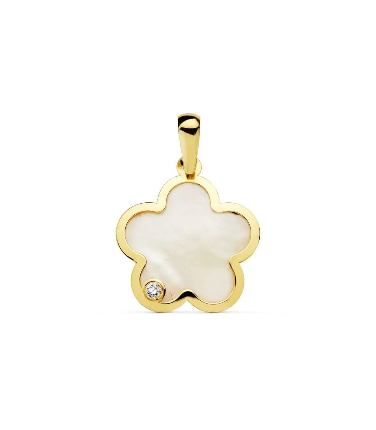 Colgante Oro Amarillo 18K Flor De Nacar<Alda Joyeros Best Sale