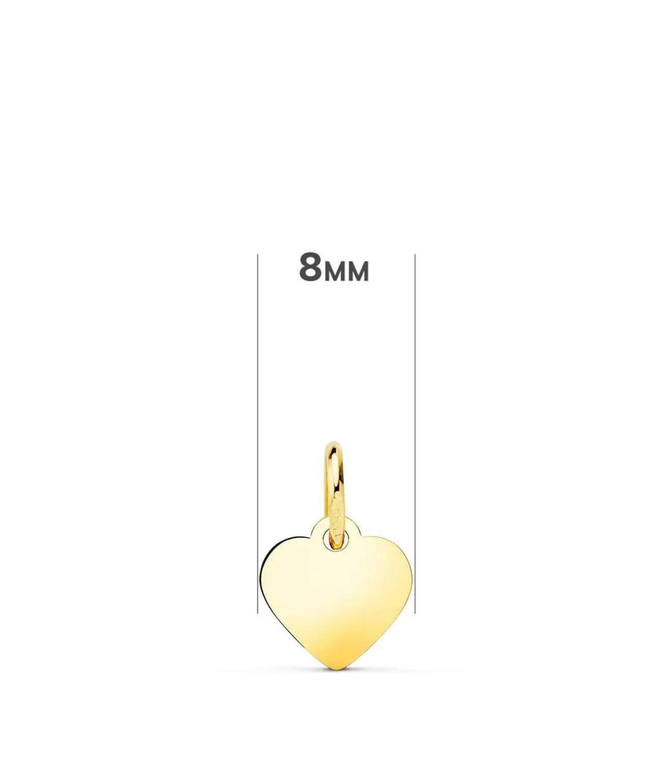 Colgante Personalizado Corazon Oro 18K 8Mm<Alda Joyeros Cheap