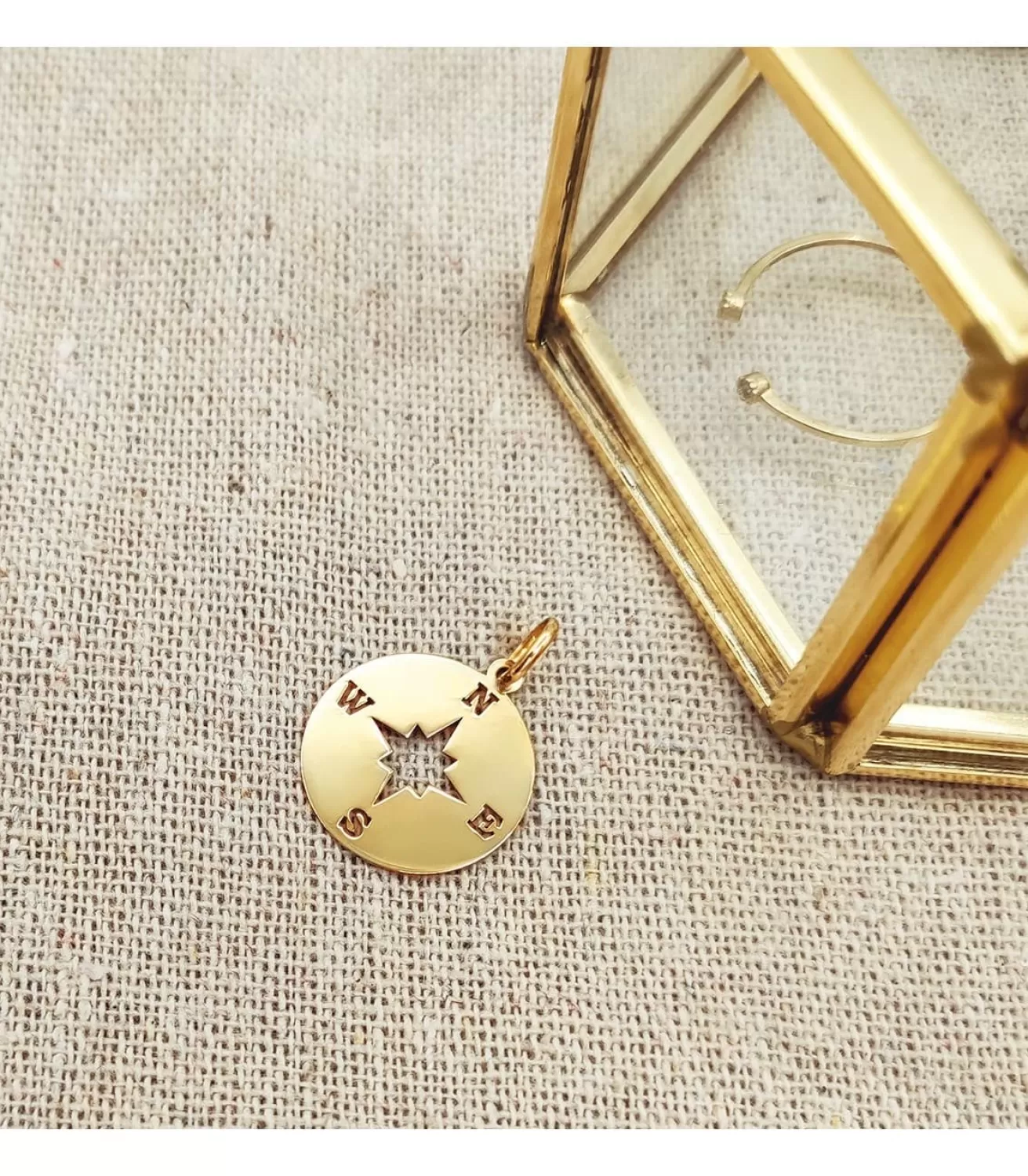 Colgante Rosa De Los Vientos Oro 18K 16Mm<Alda Joyeros Best Sale