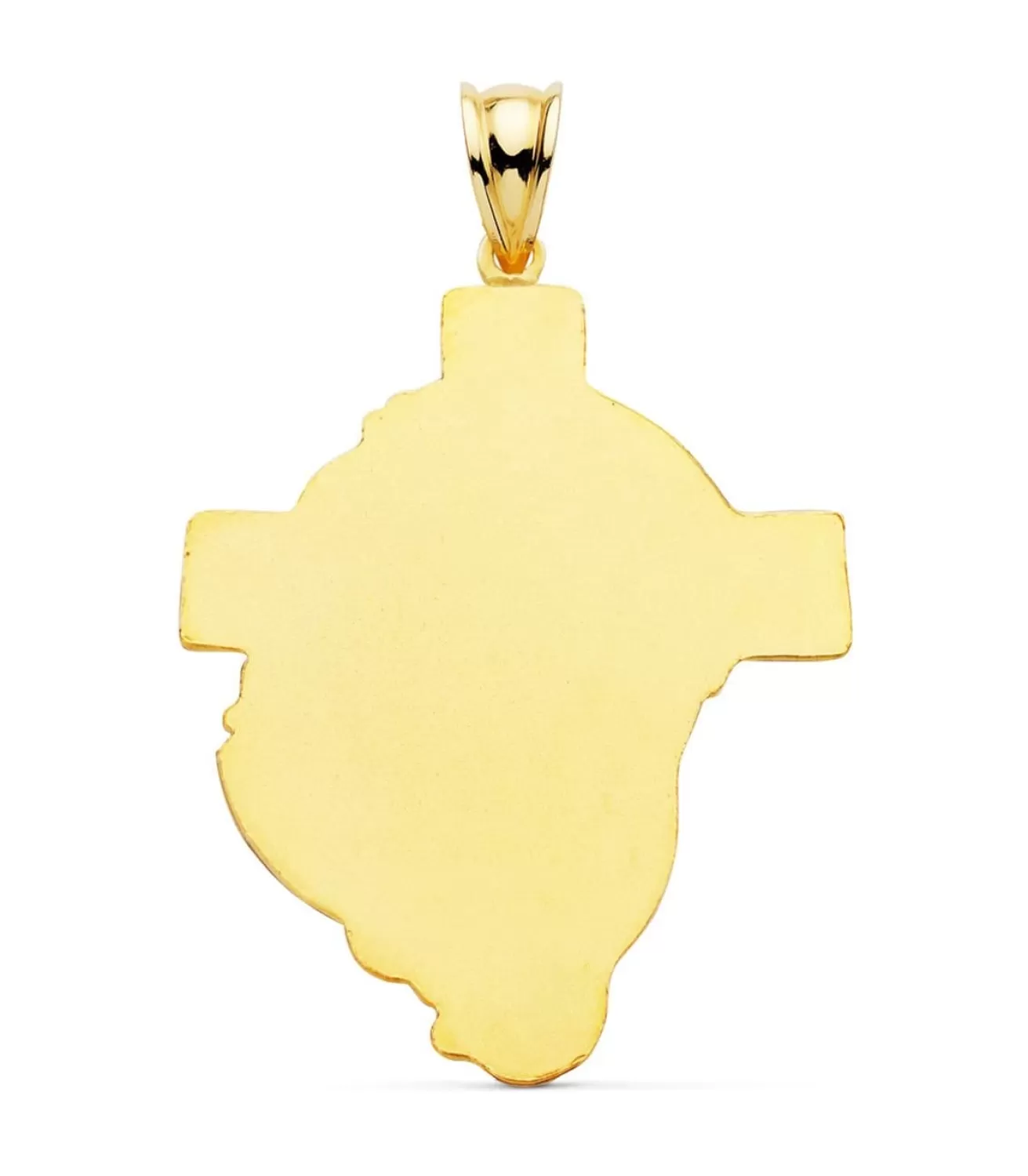 Colgante Rostro Cristo Cruz Oro 18K 40Mm<Alda Joyeros Outlet
