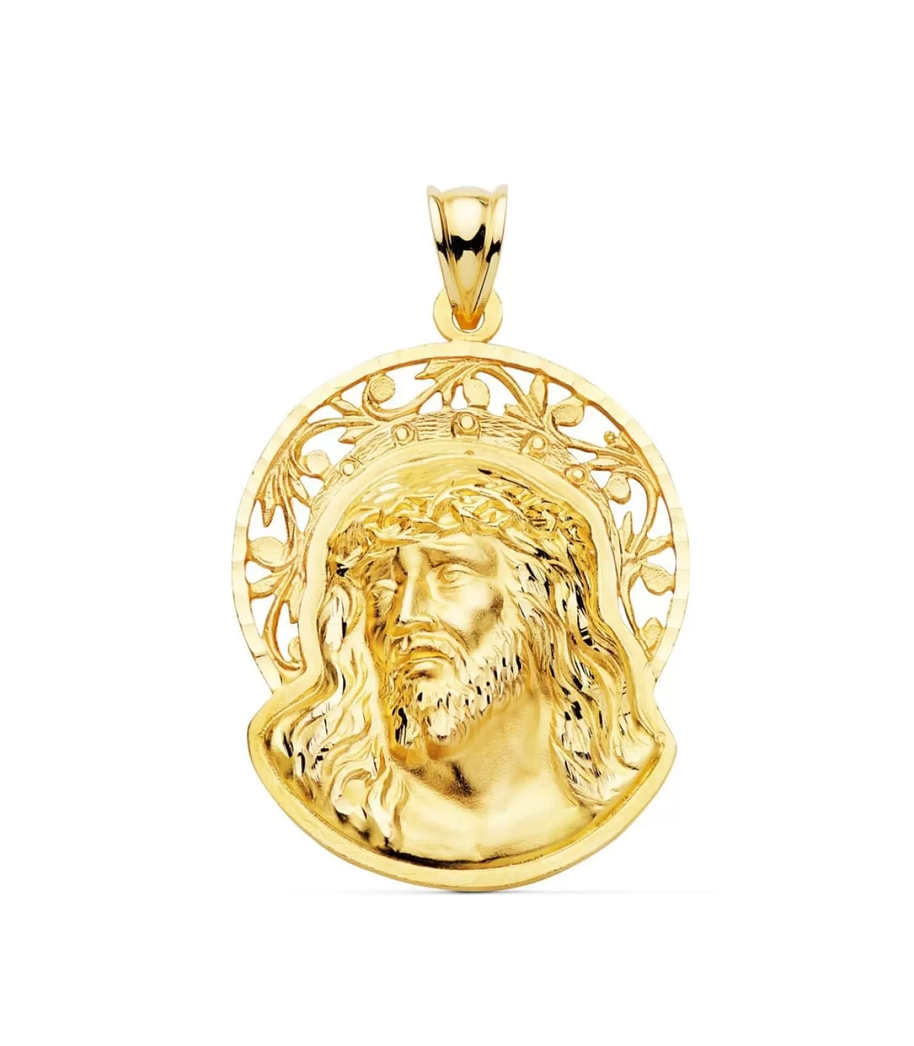 Colgante Rostro De Cristo Orla Oro 18K 32Mm<Alda Joyeros Cheap