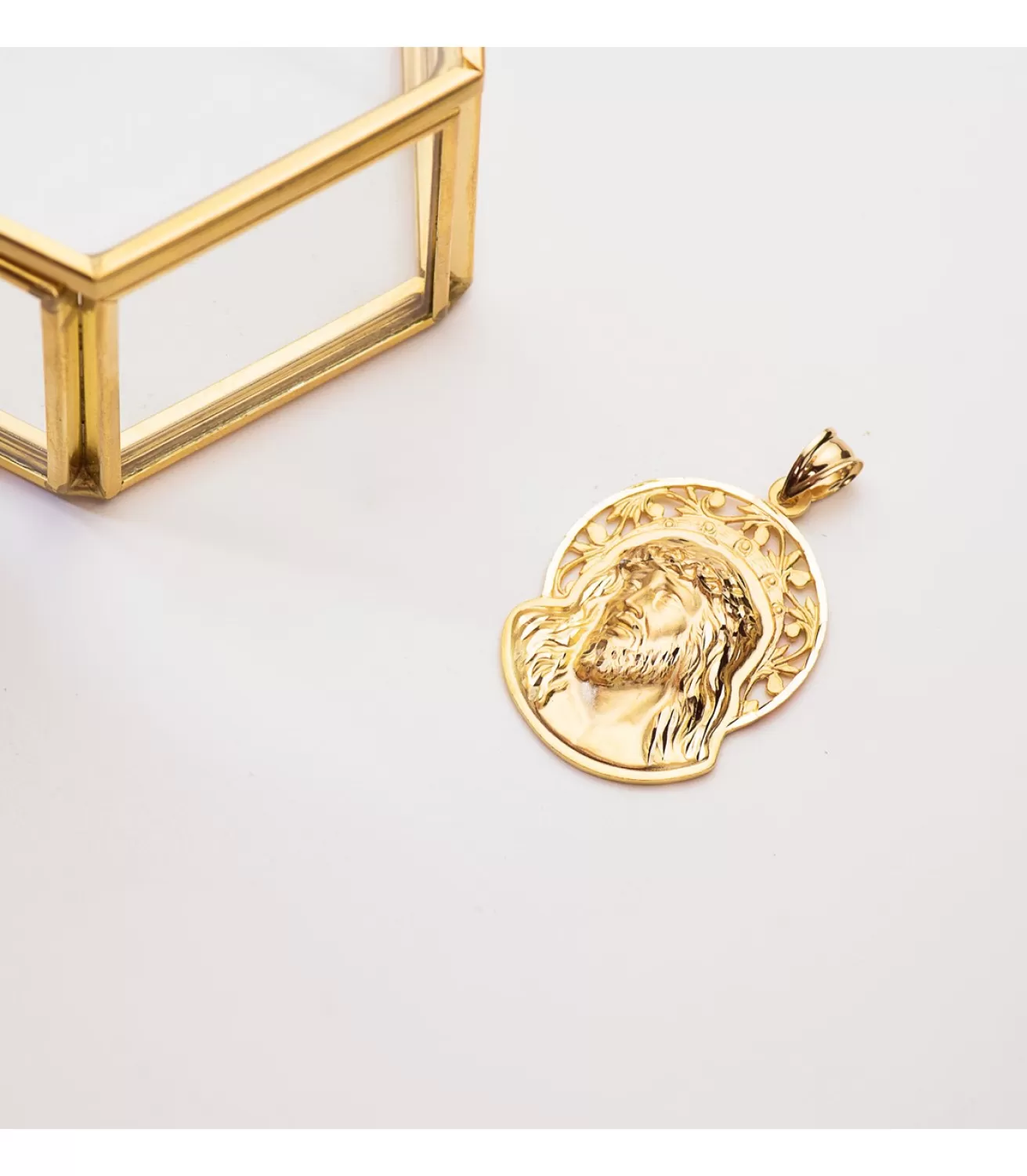 Colgante Rostro De Cristo Orla Oro 18K 32Mm<Alda Joyeros Cheap