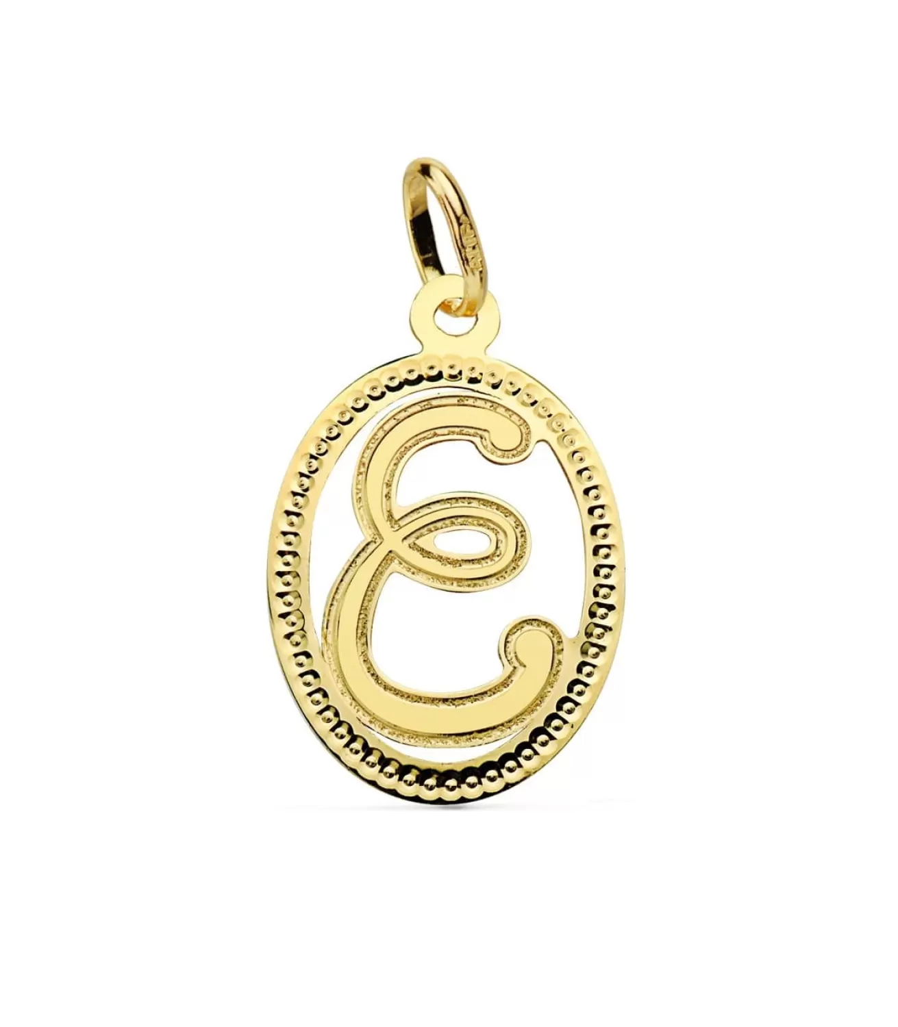 Colgante Tallado Letra E Oro Amarillo 18 Kts 18 Mm<Alda Joyeros Best Sale