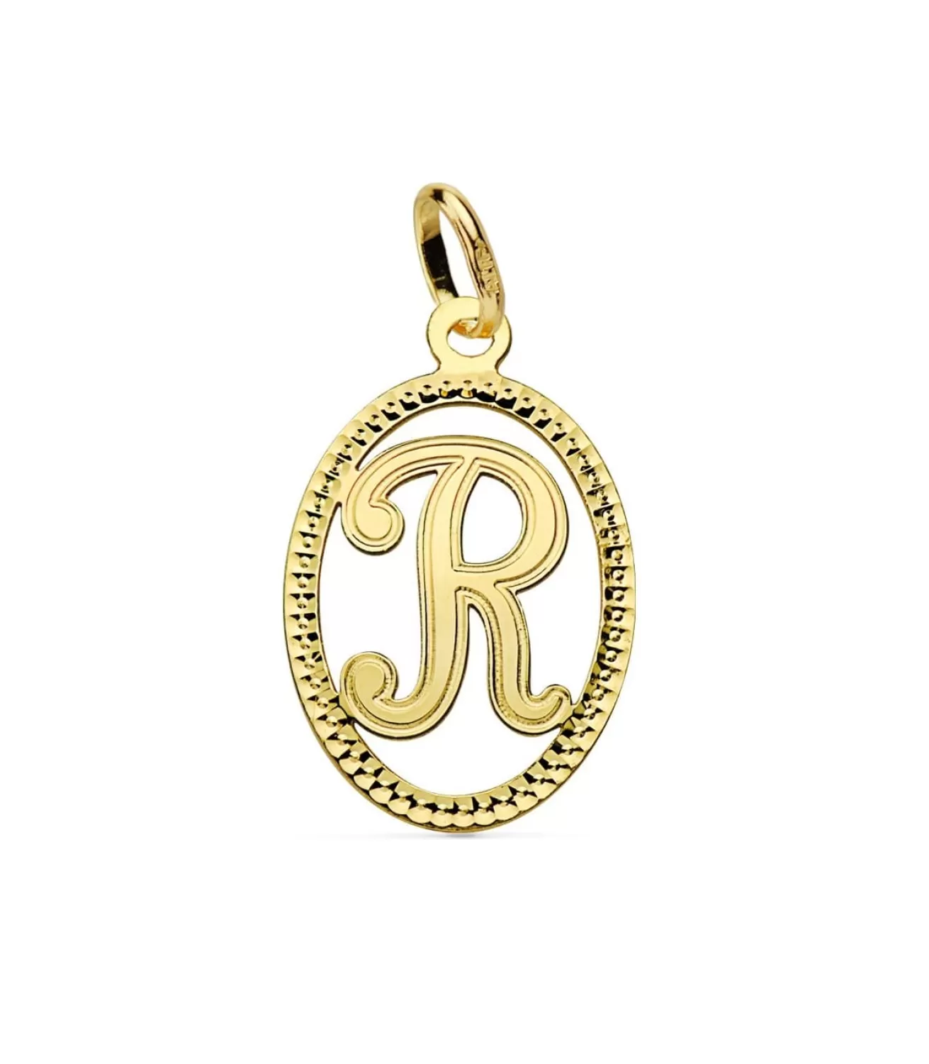 Colgante Tallado Letra R Oro Amarillo 18 K 18 Mm<Alda Joyeros Sale