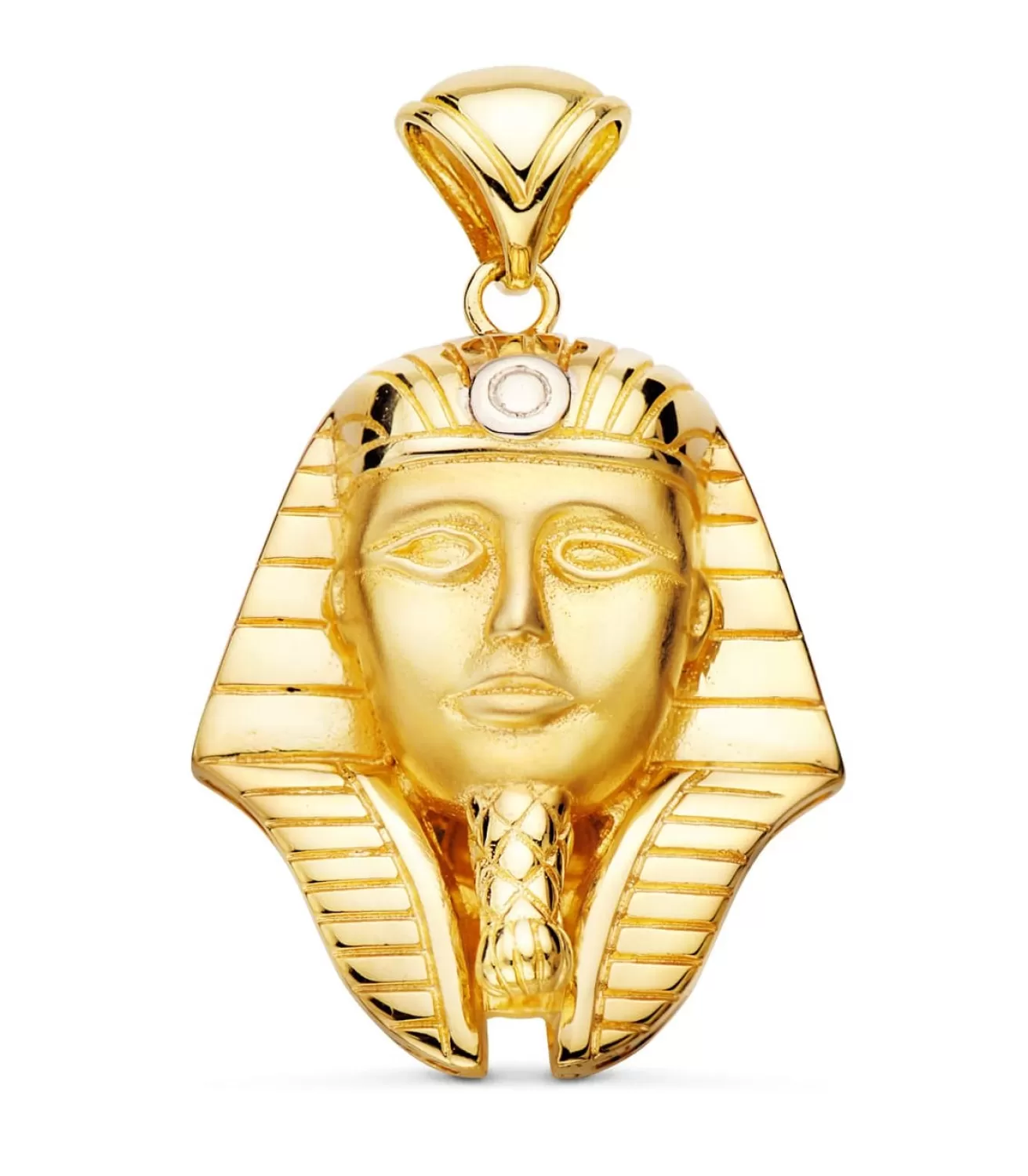 Colgante Tutankamon Oro Bicolor 18K 32Mm<Alda Joyeros Cheap