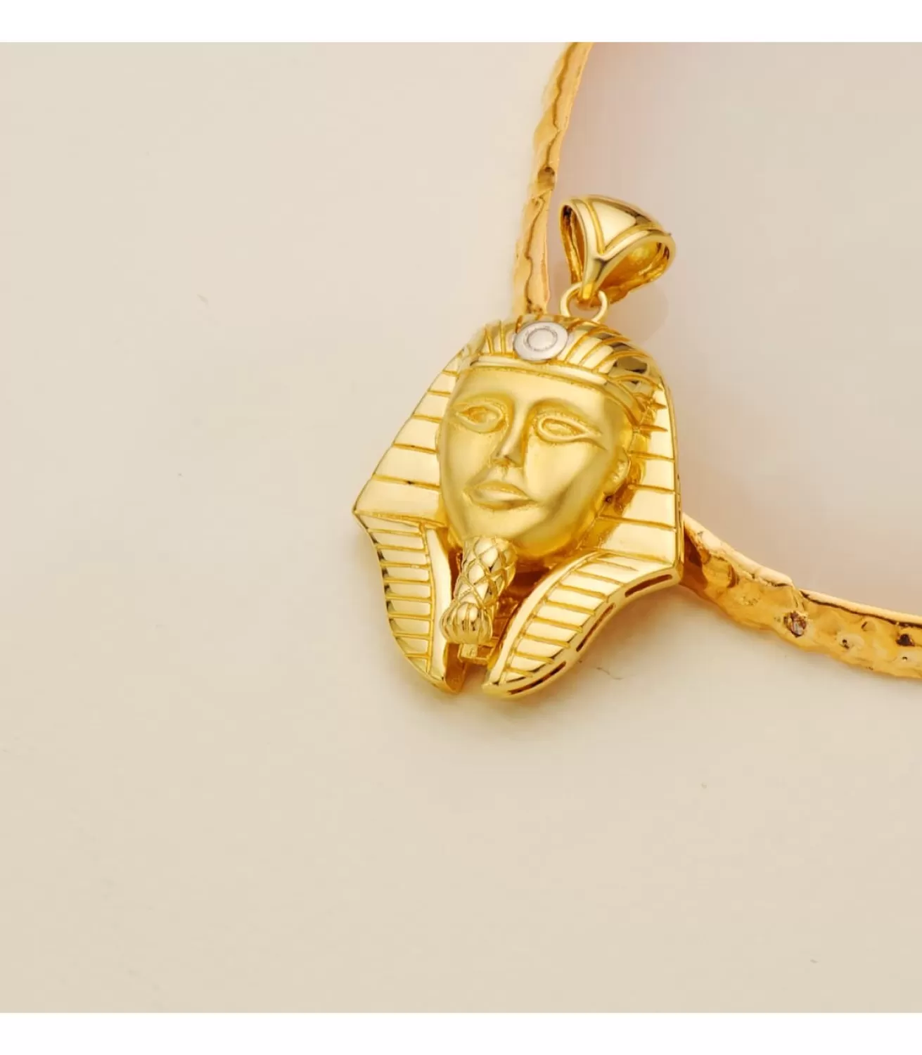 Colgante Tutankamon Oro Bicolor 18K 32Mm<Alda Joyeros Cheap