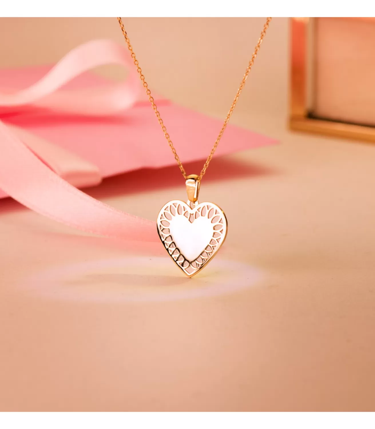 Colgante Valentina Corazon Nacar Oro 18K<Alda Joyeros Outlet