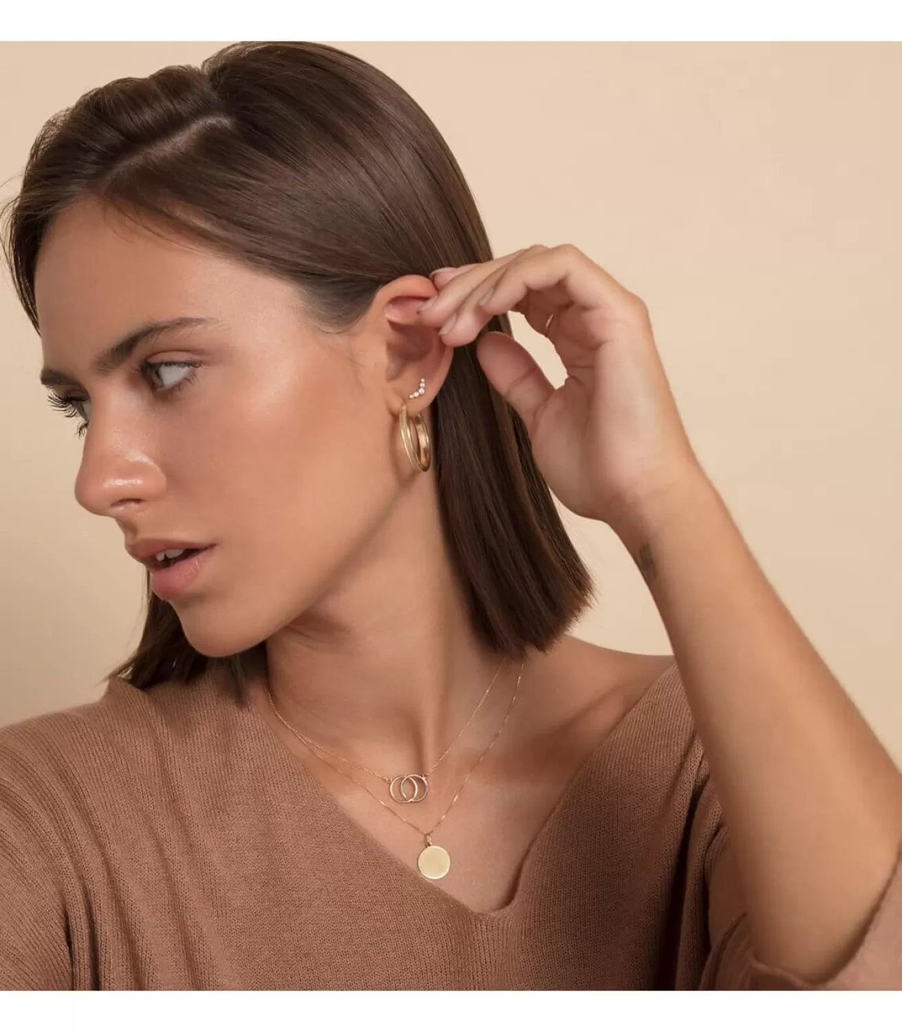 Collar Alianzas Entrelazadas Oro Bicolor 18K<Alda Joyeros Discount