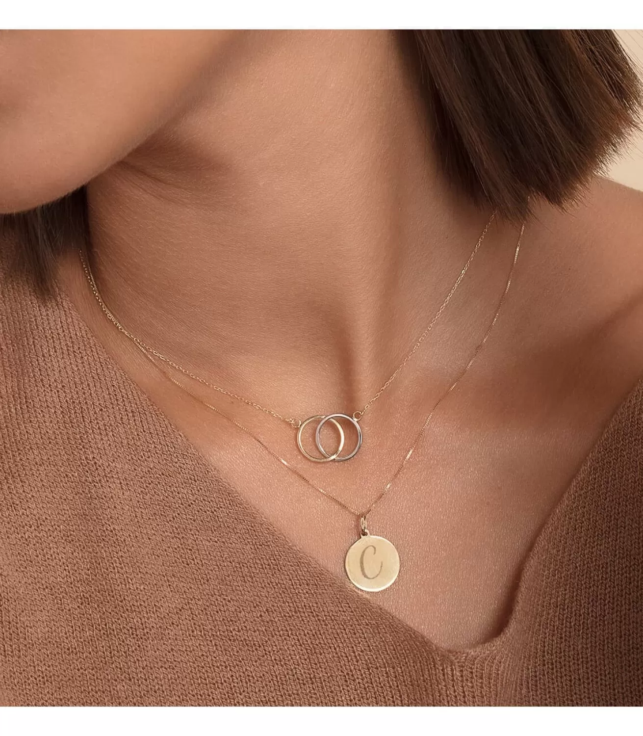 Collar Alianzas Entrelazadas Oro Bicolor 18K<Alda Joyeros Discount
