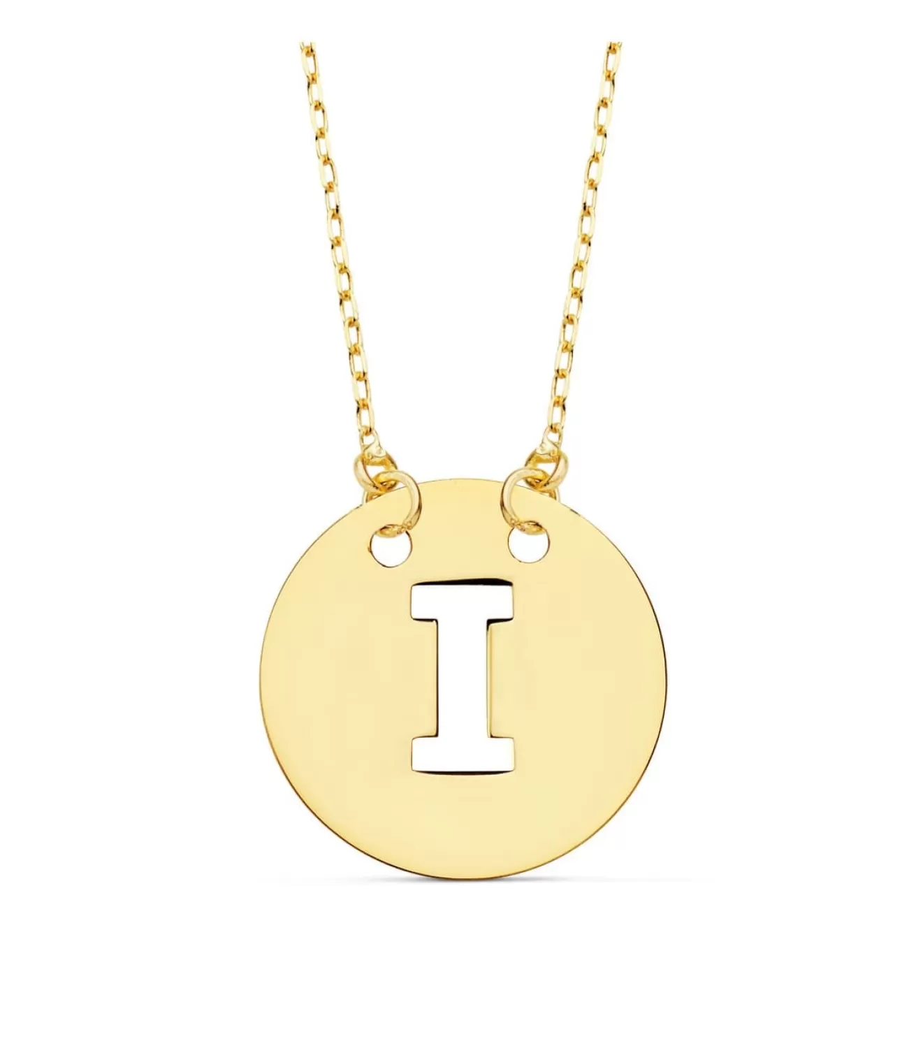 Collar Letra I Inicial Oro Amarillo 18K 42Cm<Alda Joyeros New