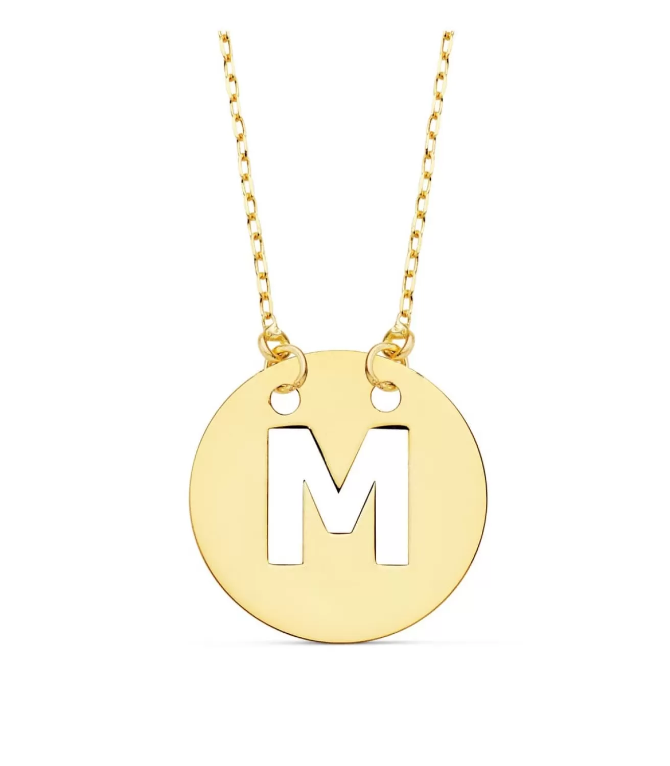 Collar Letra M Inicial Oro Amarillo 18K 42Cm<Alda Joyeros Cheap