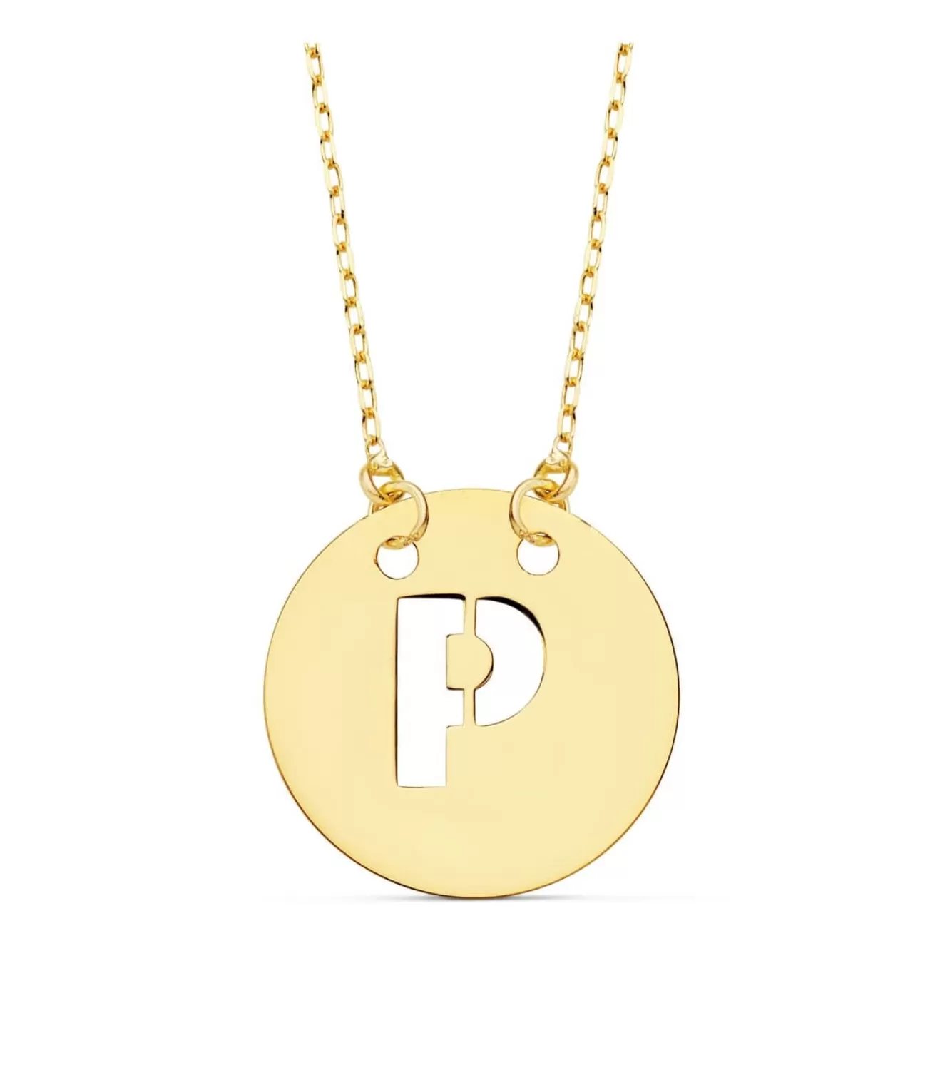 Collar Letra P Inicial Oro Amarillo 18K 42Cm<Alda Joyeros Discount