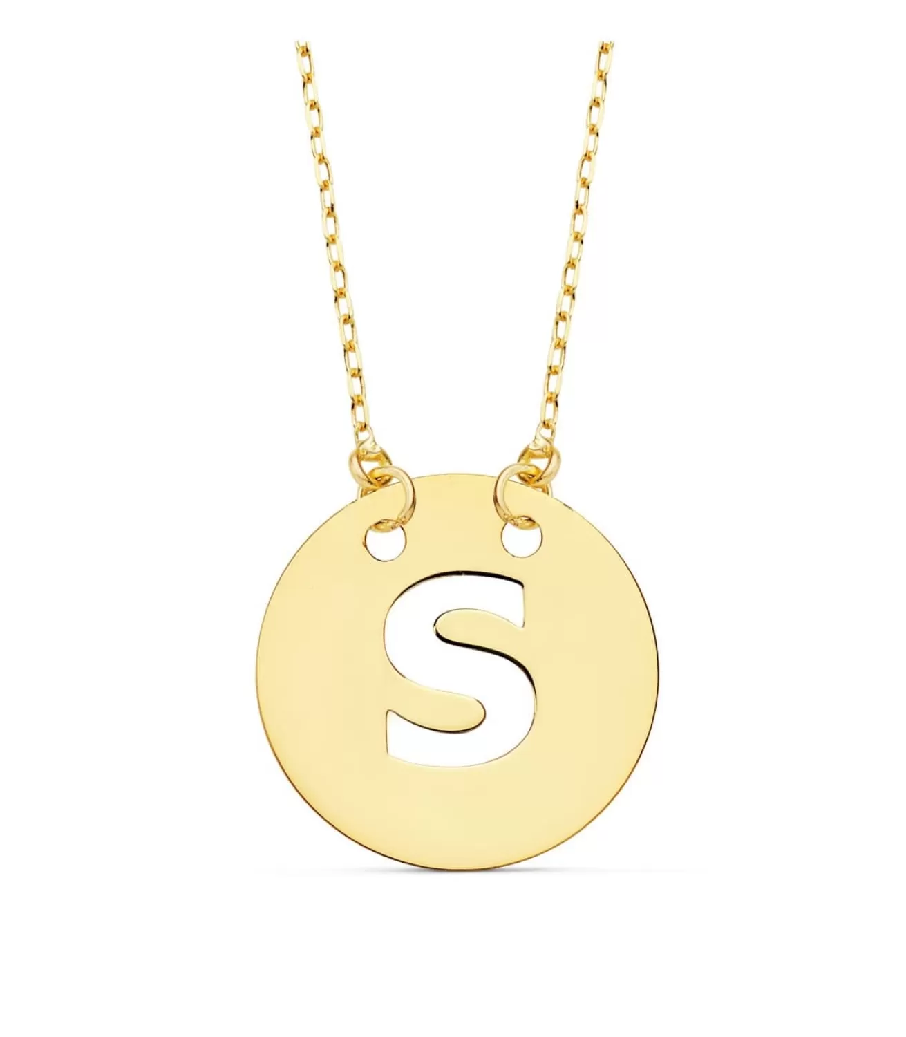 Collar Letra S Inicial Oro Amarillo 18K 42Cm<Alda Joyeros Cheap