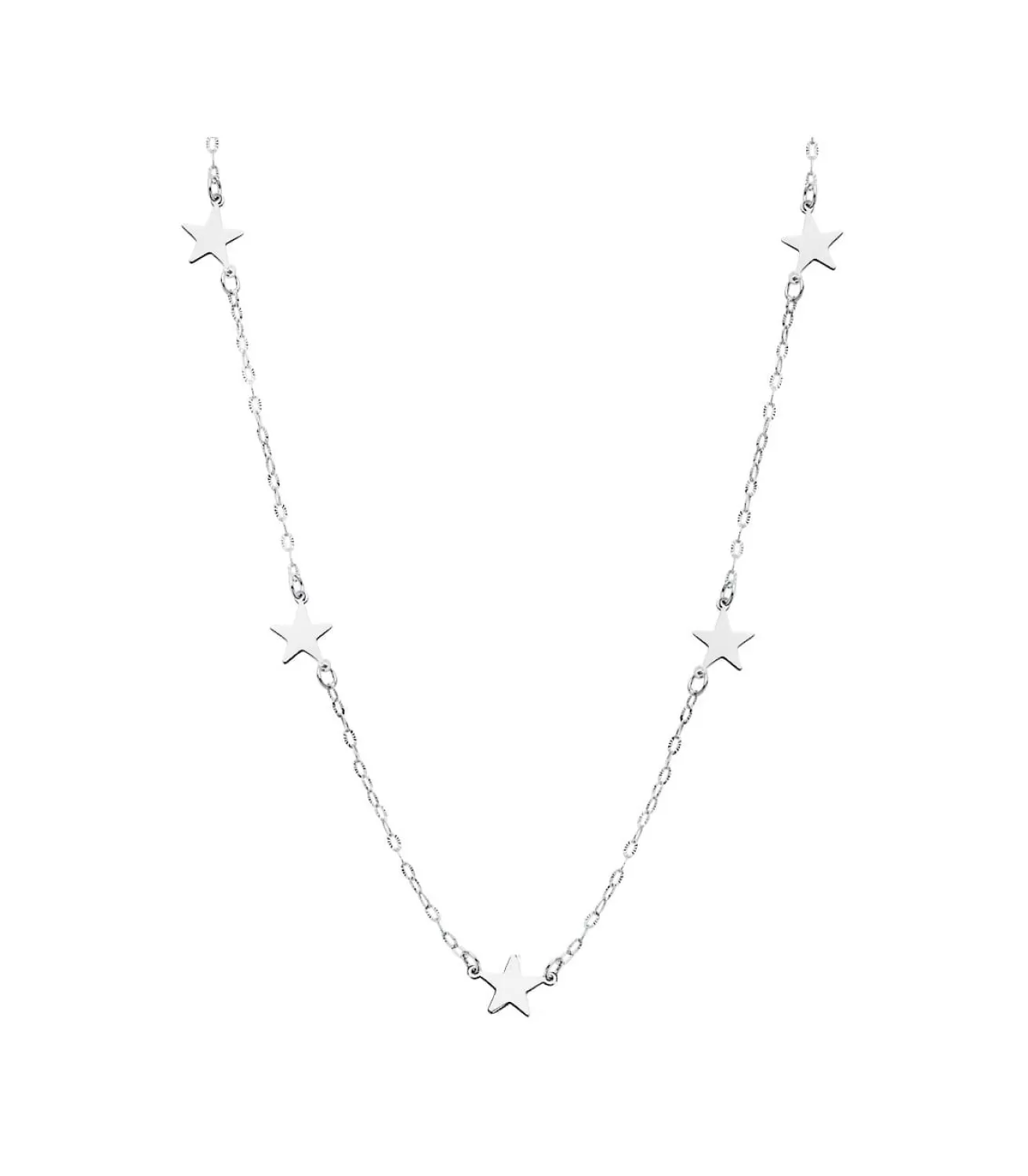Collar Mujer 5 Stars Oro Blanco 18K 42 Cm<Alda Joyeros Clearance