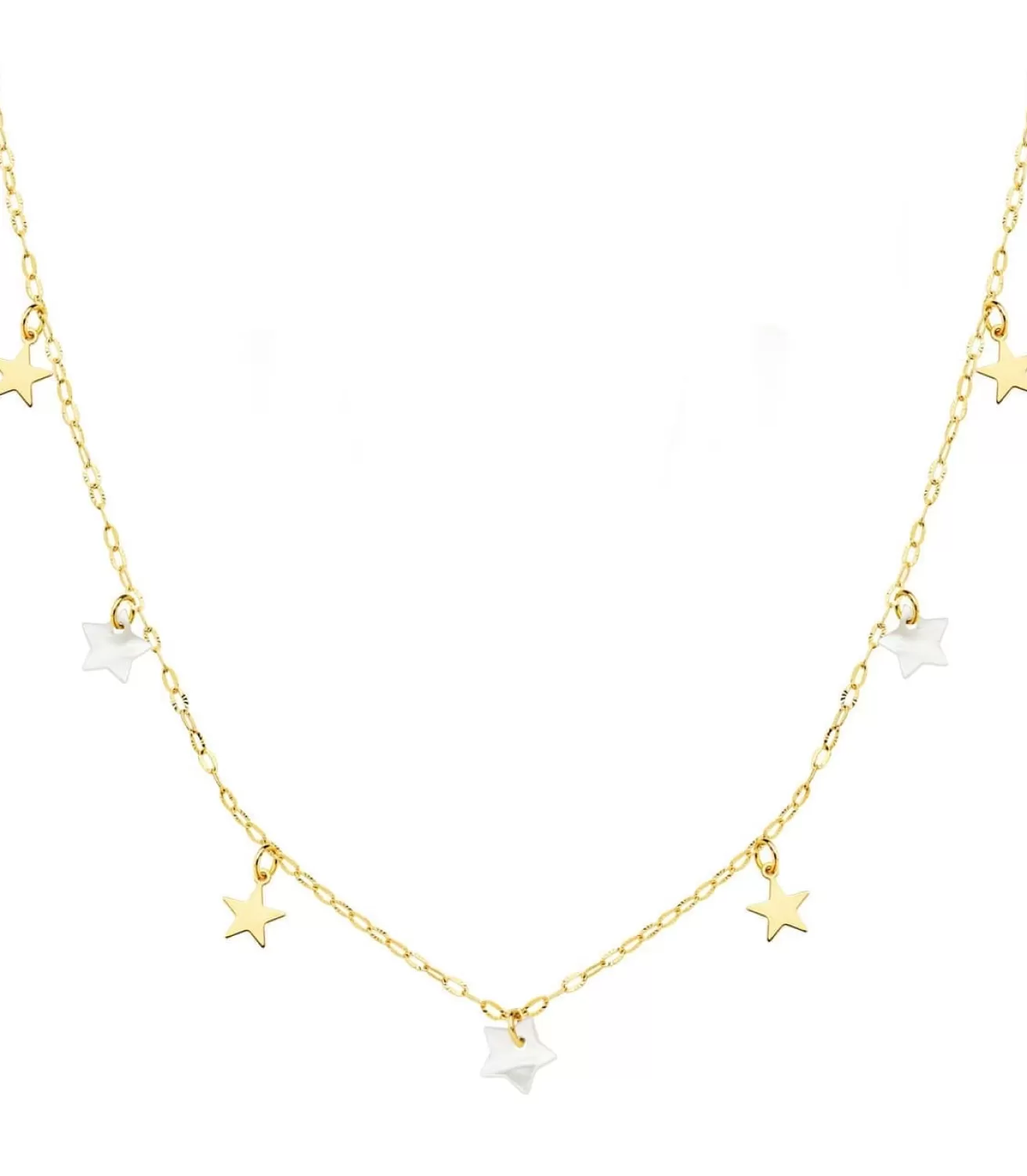 Collar Mujer Estrellitas Nacar Oro Amarillo 18K 40 Cm<Alda Joyeros Cheap