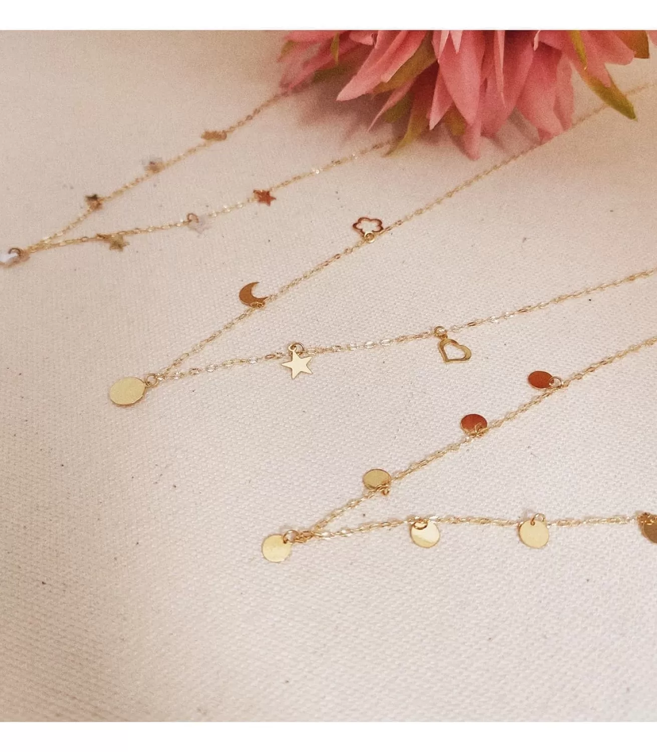 Collar Mujer Estrellitas Nacar Oro Amarillo 18K 40 Cm<Alda Joyeros Cheap