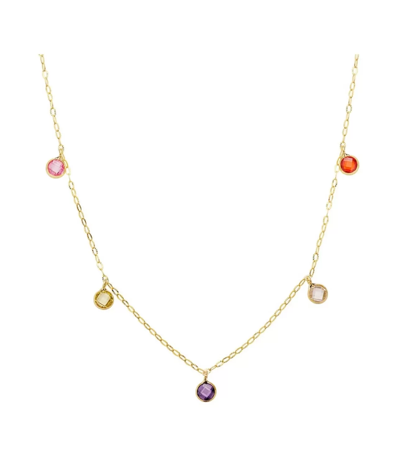 Collar Mujer Mix Color Drops Oro 18K 45 Cm<Alda Joyeros Online