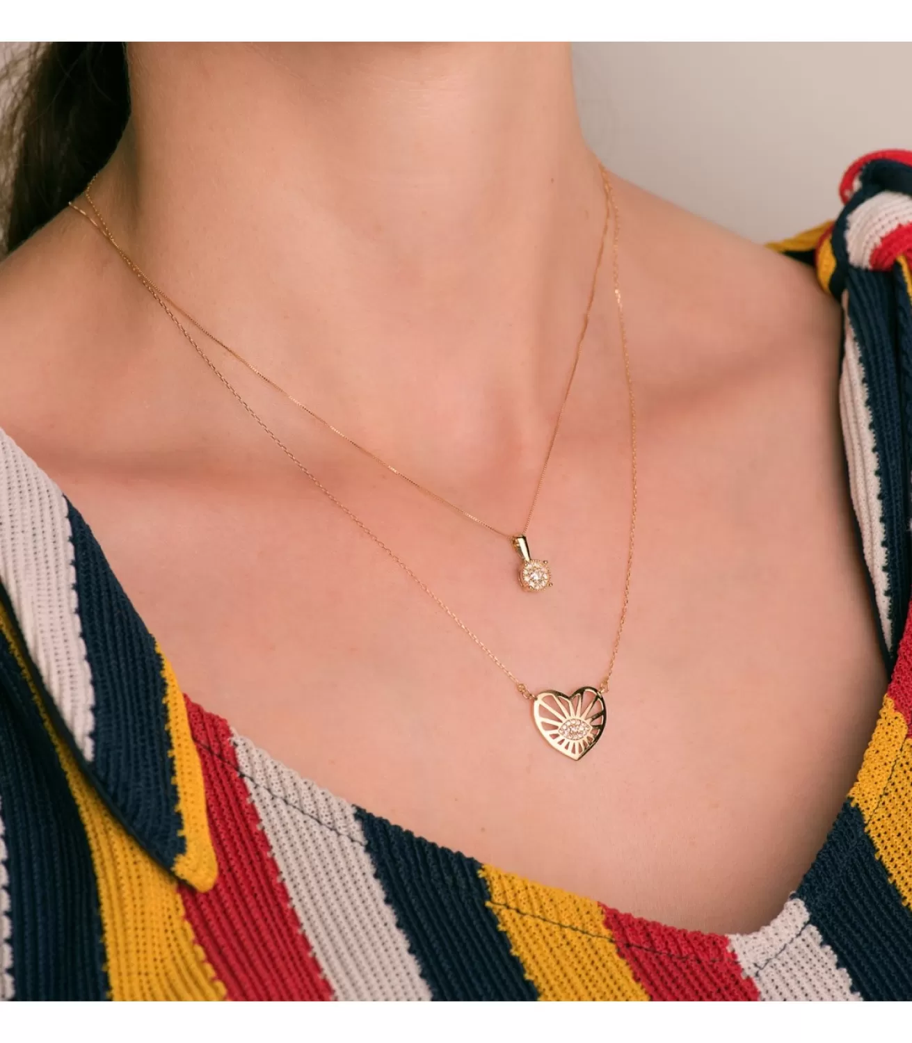 Collar Ojo Corazon Oro Amarillo 18K<Alda Joyeros Best Sale