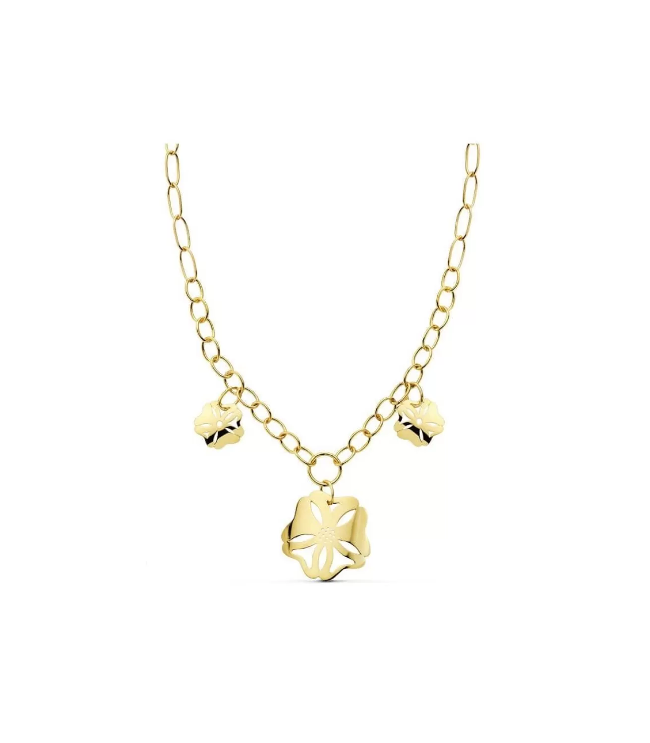 Collar Oro Amarillo 18K Flores Hawaianas<Alda Joyeros Outlet