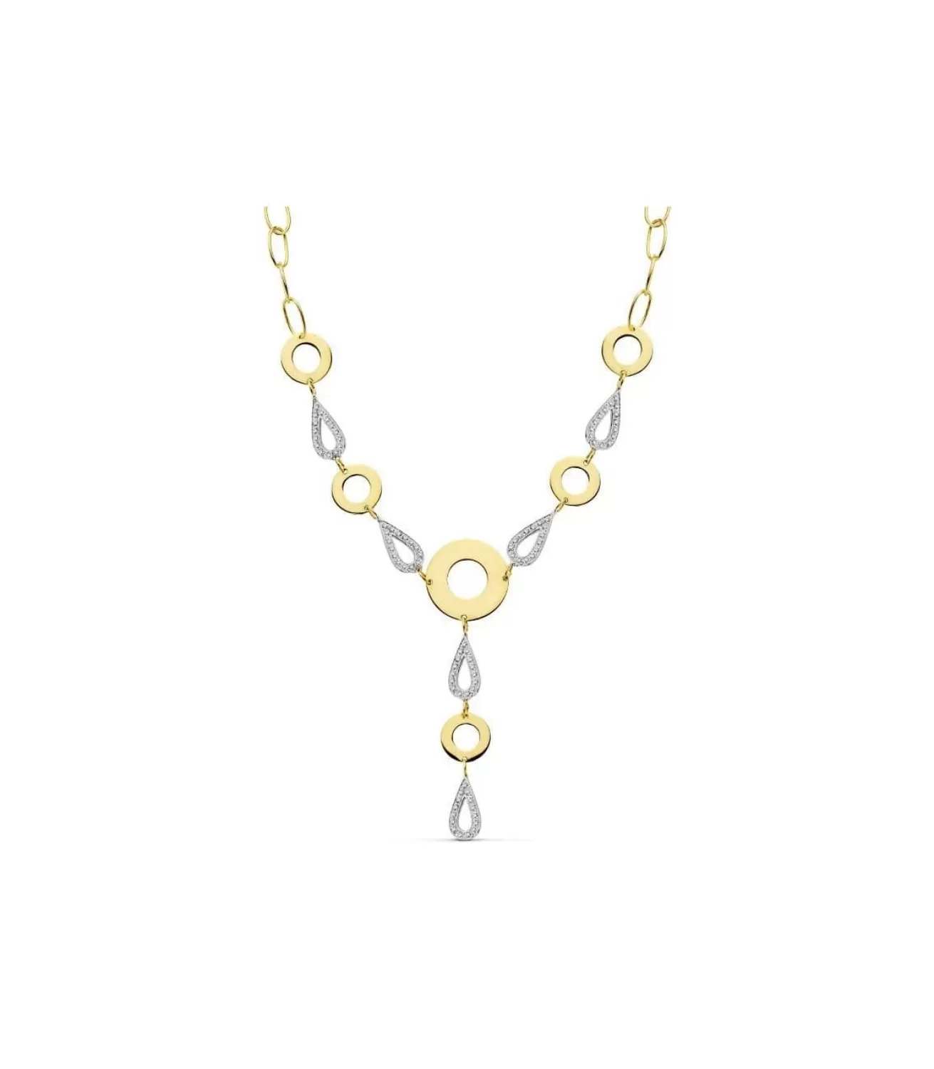 Collar Oro Bicolor 18 Ktes Circle Link<Alda Joyeros Best