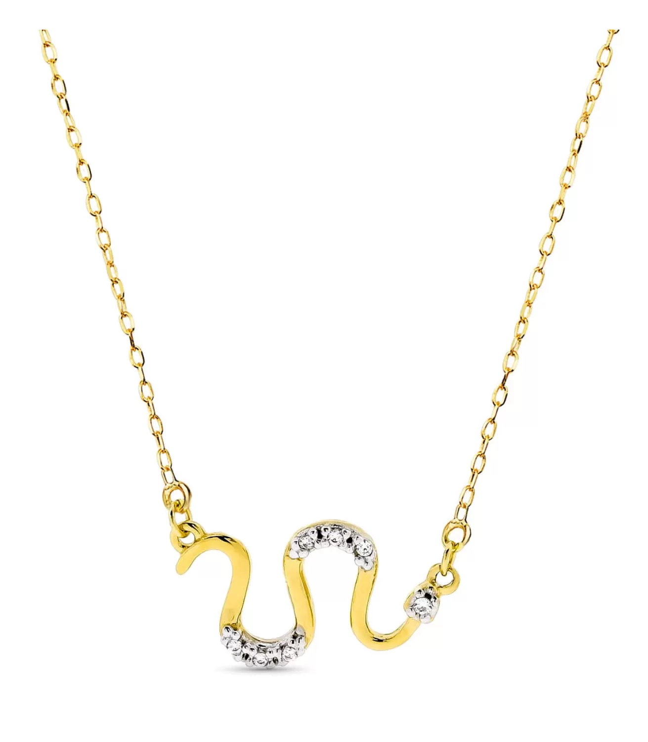 Collar Serpiente Oro Bicolor 18K 45 Cm<Alda Joyeros Best Sale