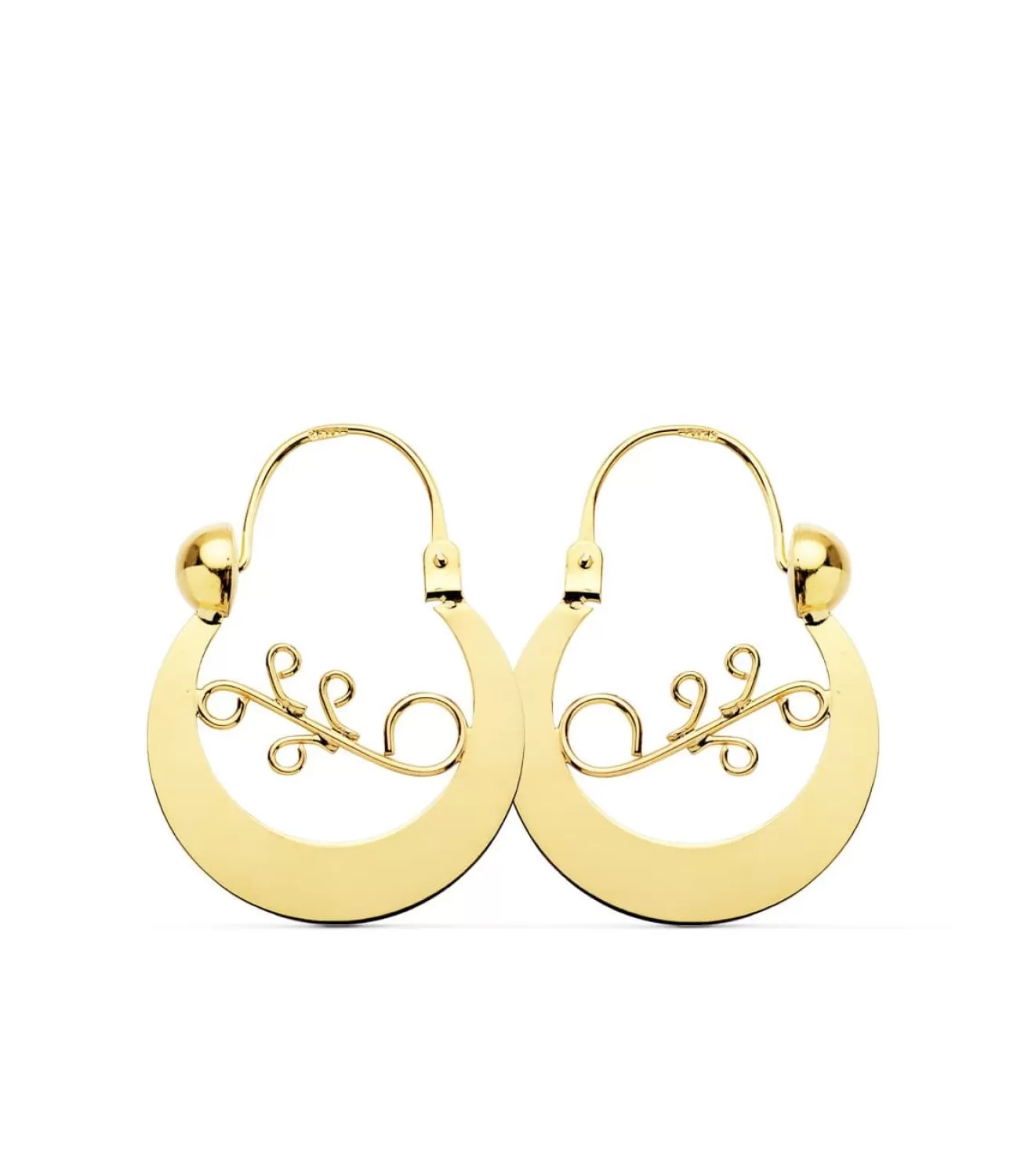 Criollas Canarias Oro Amarillo 18 K 24 Mm<Alda Joyeros Cheap