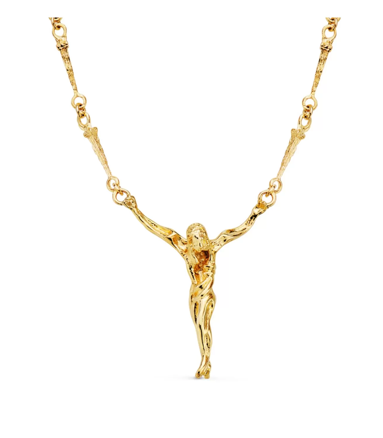 Cristo De Dali 32Mm Oro 18K Cadena De Clavos<Alda Joyeros Online