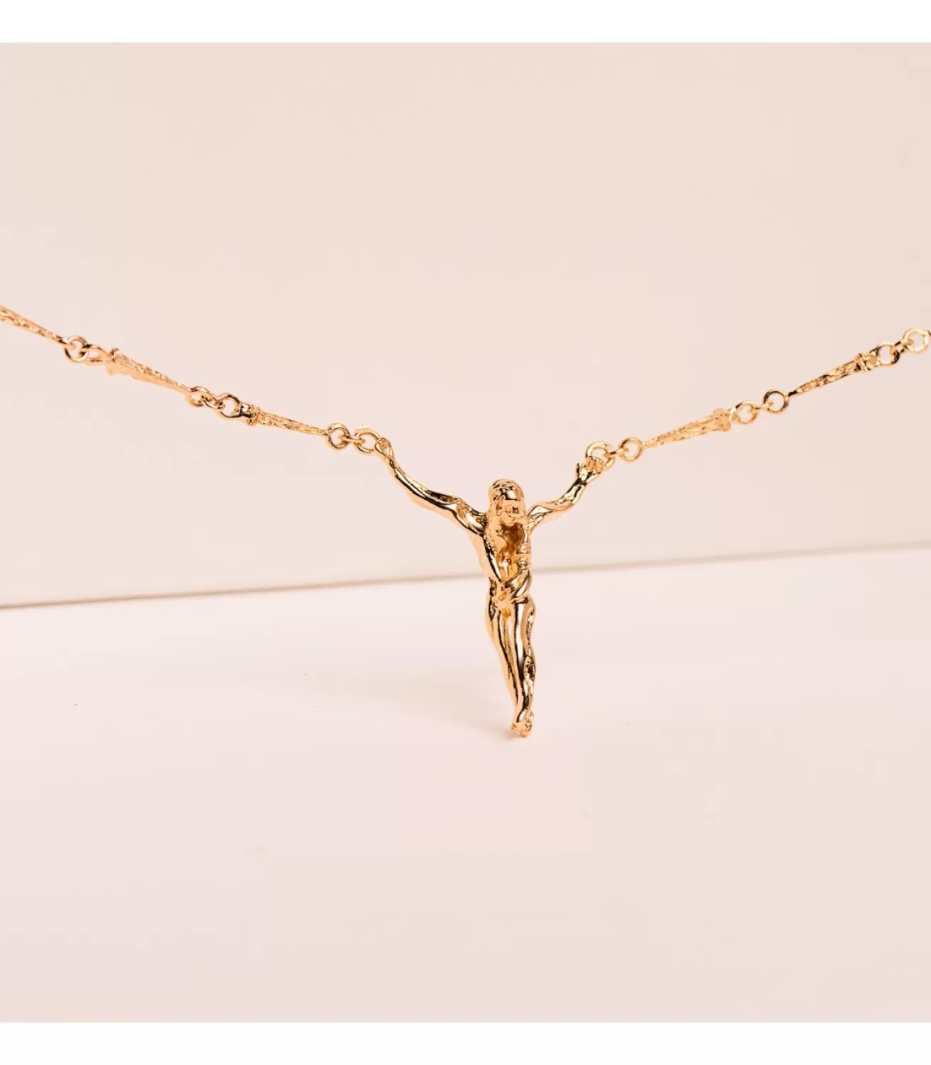Cristo De Dali 32Mm Oro 18K Cadena De Clavos<Alda Joyeros Online