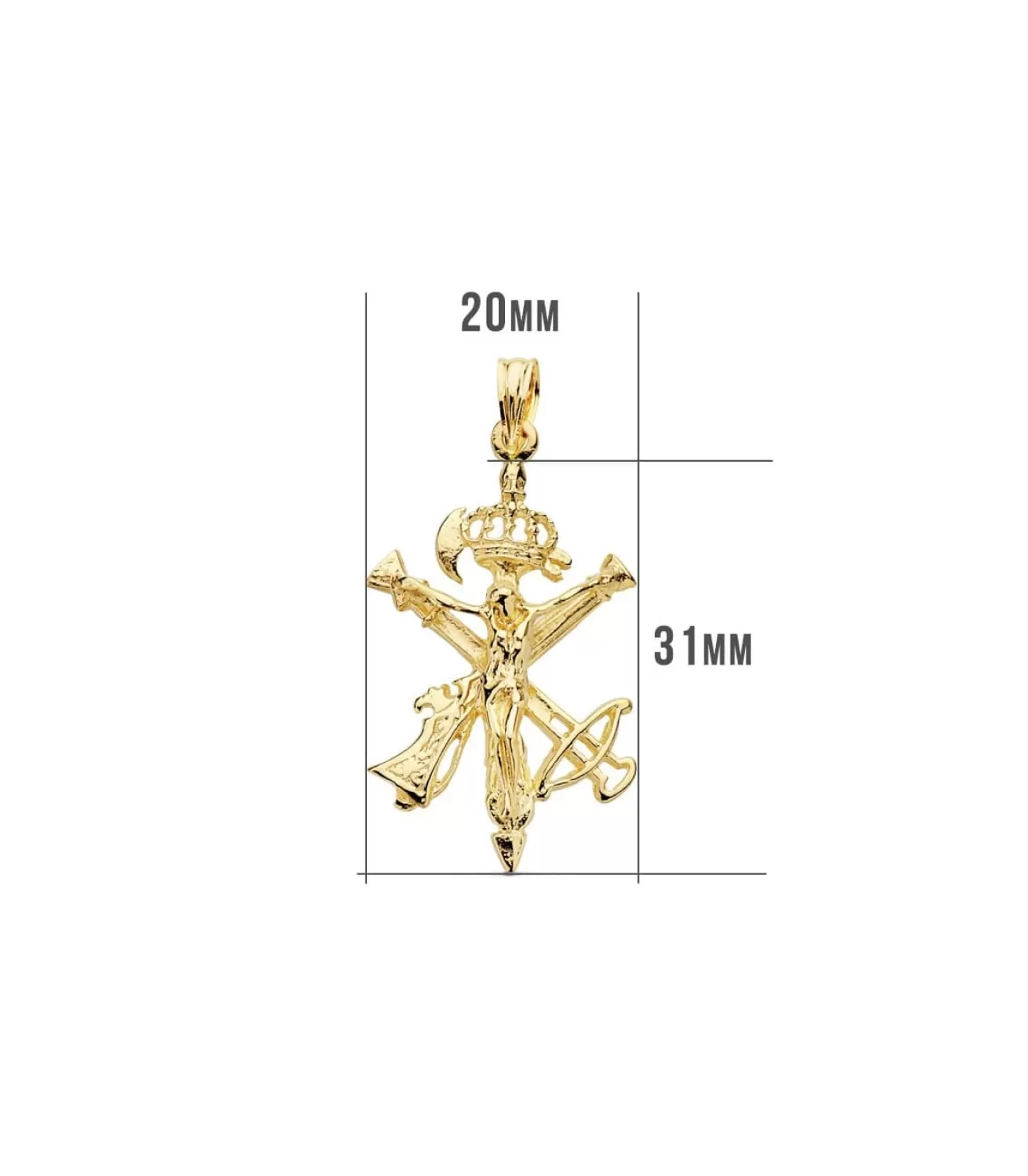 Cristo De La Legion Corona Oro 18K 30 Mm<Alda Joyeros Clearance