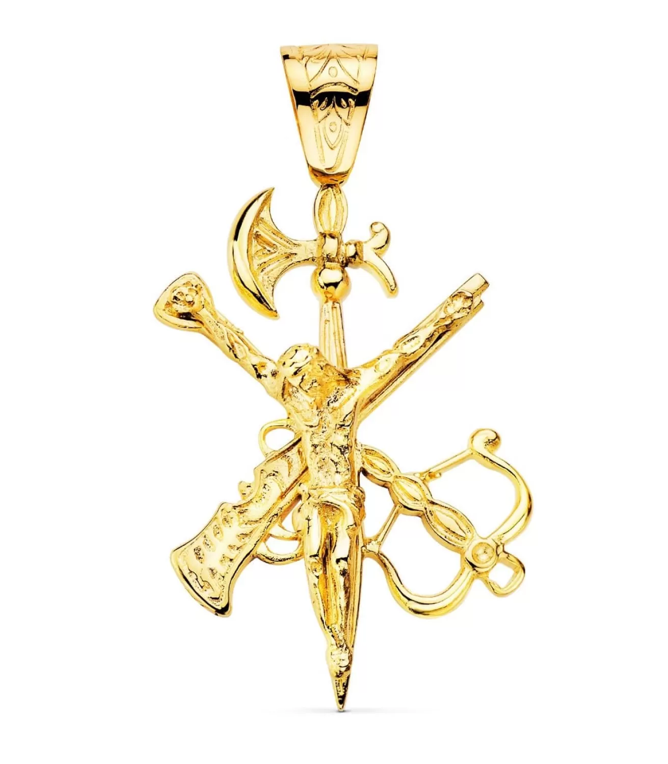 Cristo Legion Grande Oro Amarillo 18 K 55 Mm<Alda Joyeros Hot