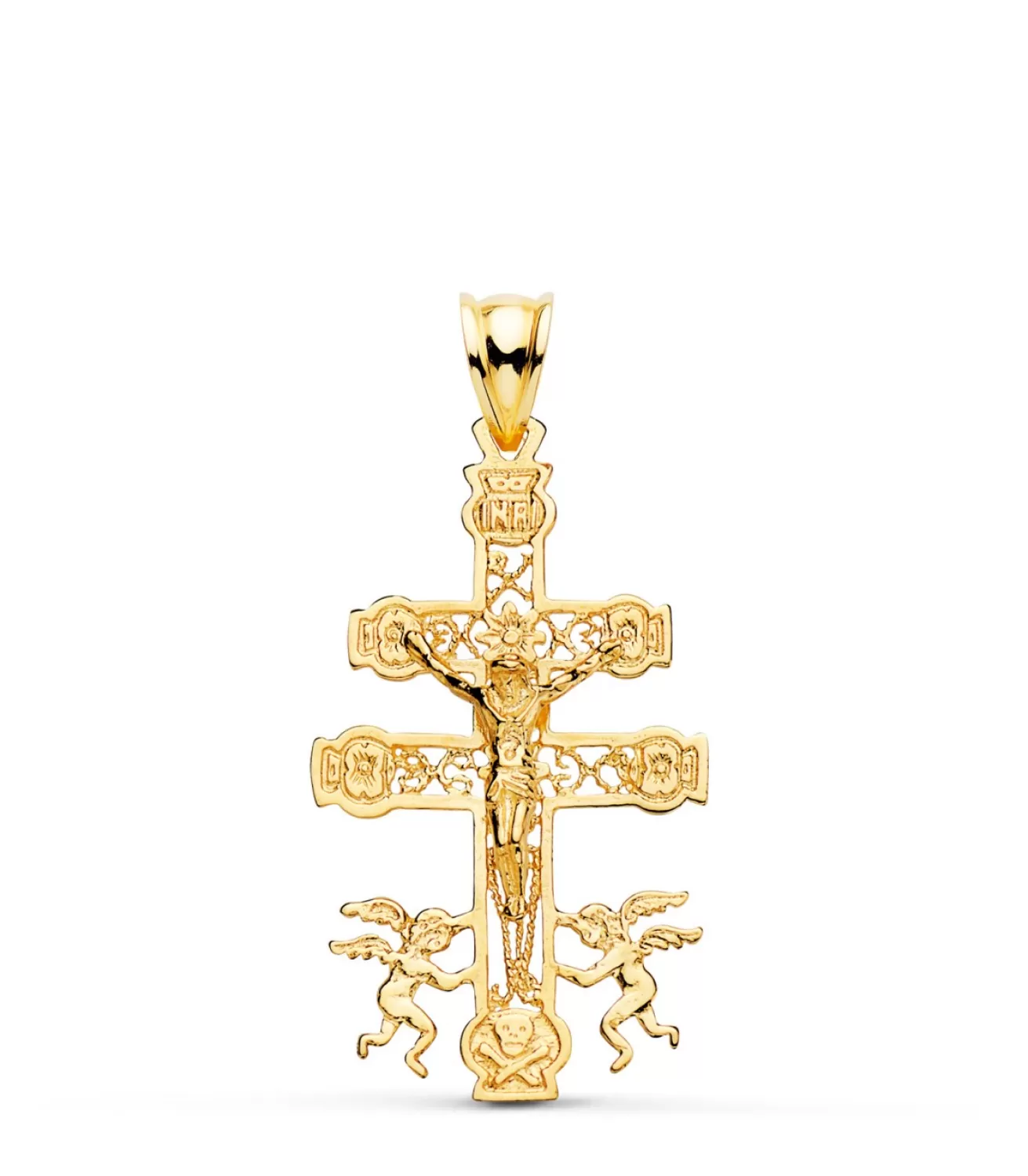Cruz Caravaca Filigrana Oro 18K 35Mm<Alda Joyeros Online