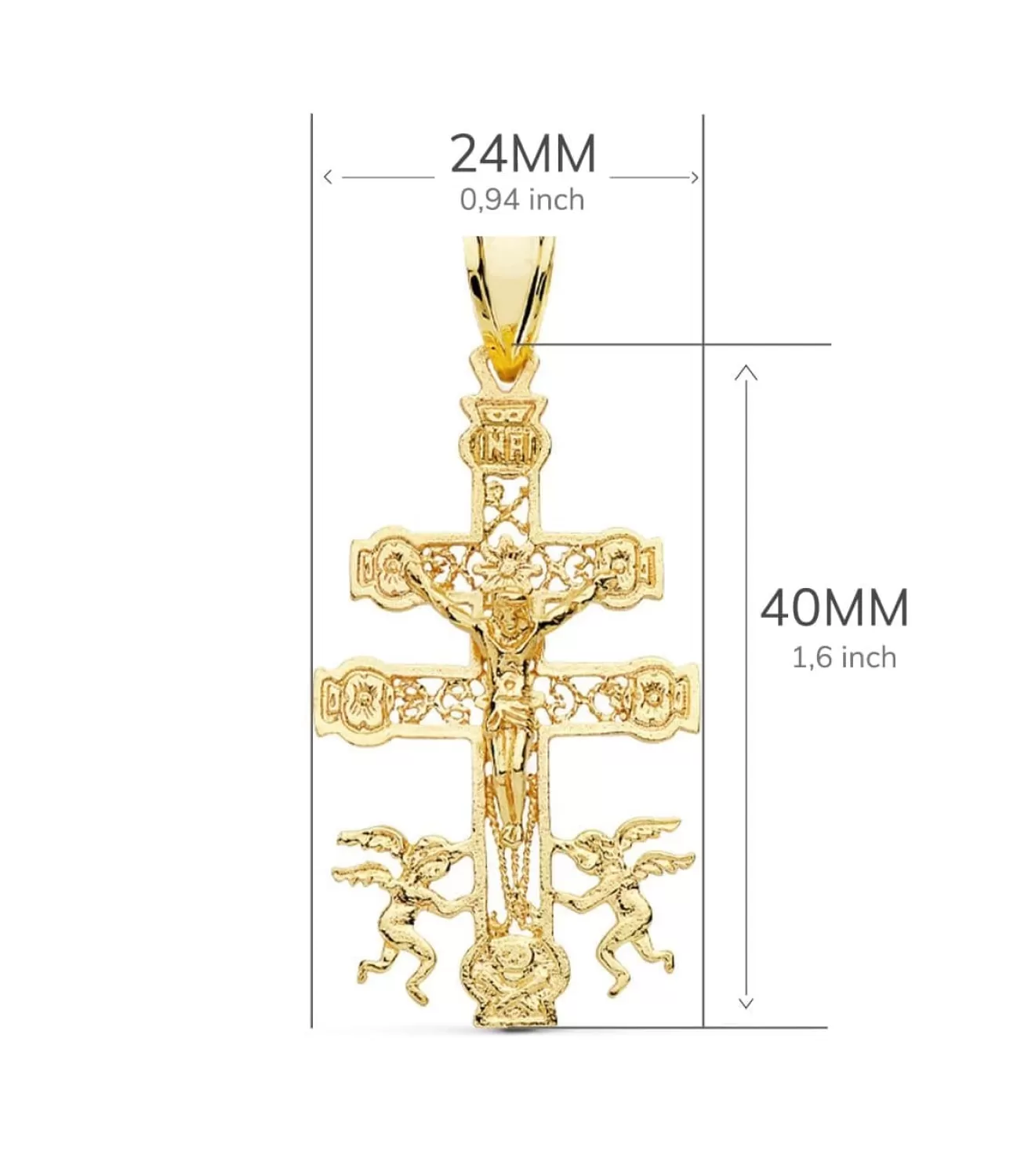 Cruz Caravaca Filigrana Oro 18K 40 Mm<Alda Joyeros Cheap