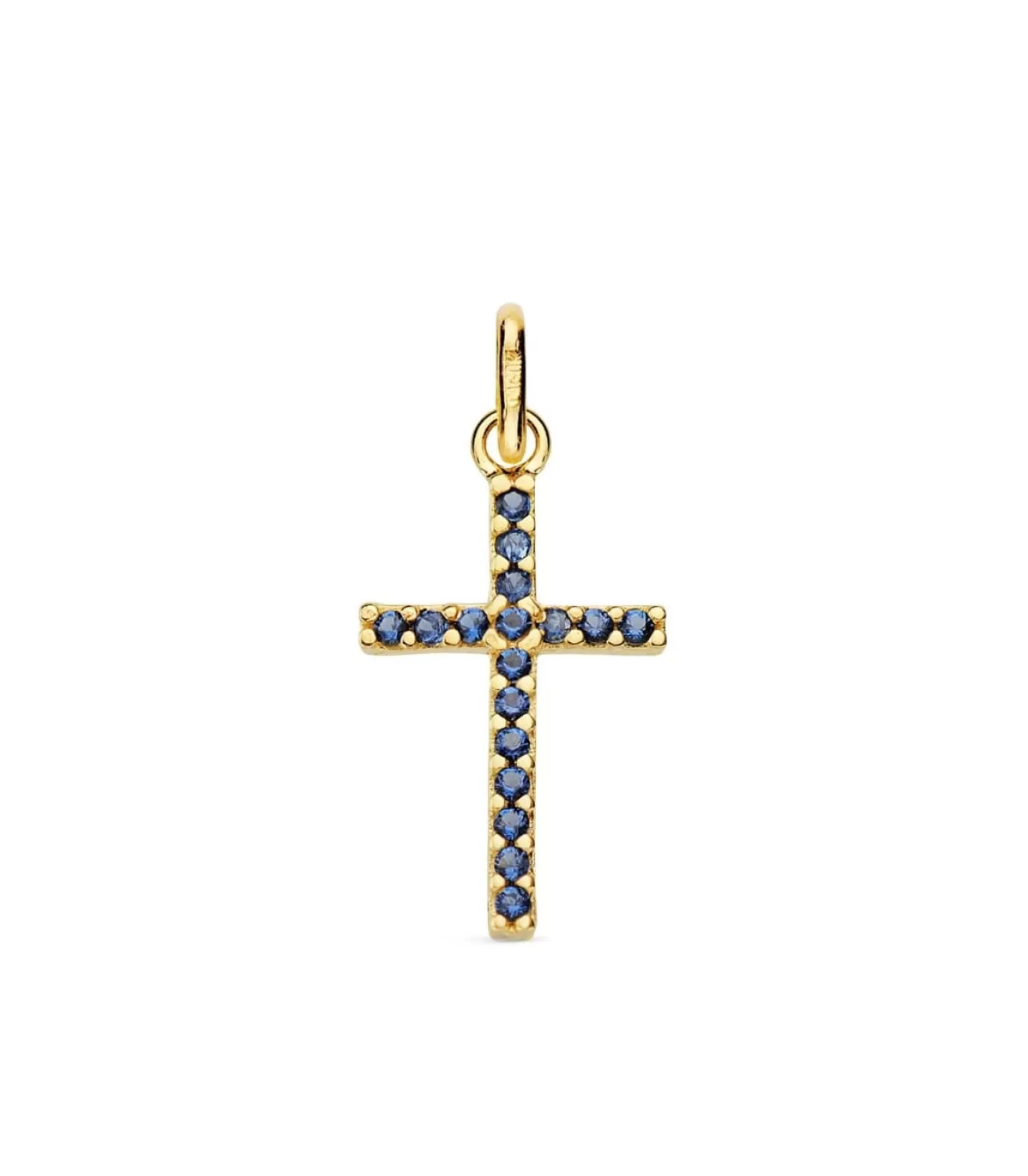 Cruz Circonitas Azules 18 Ktes<Alda Joyeros Best