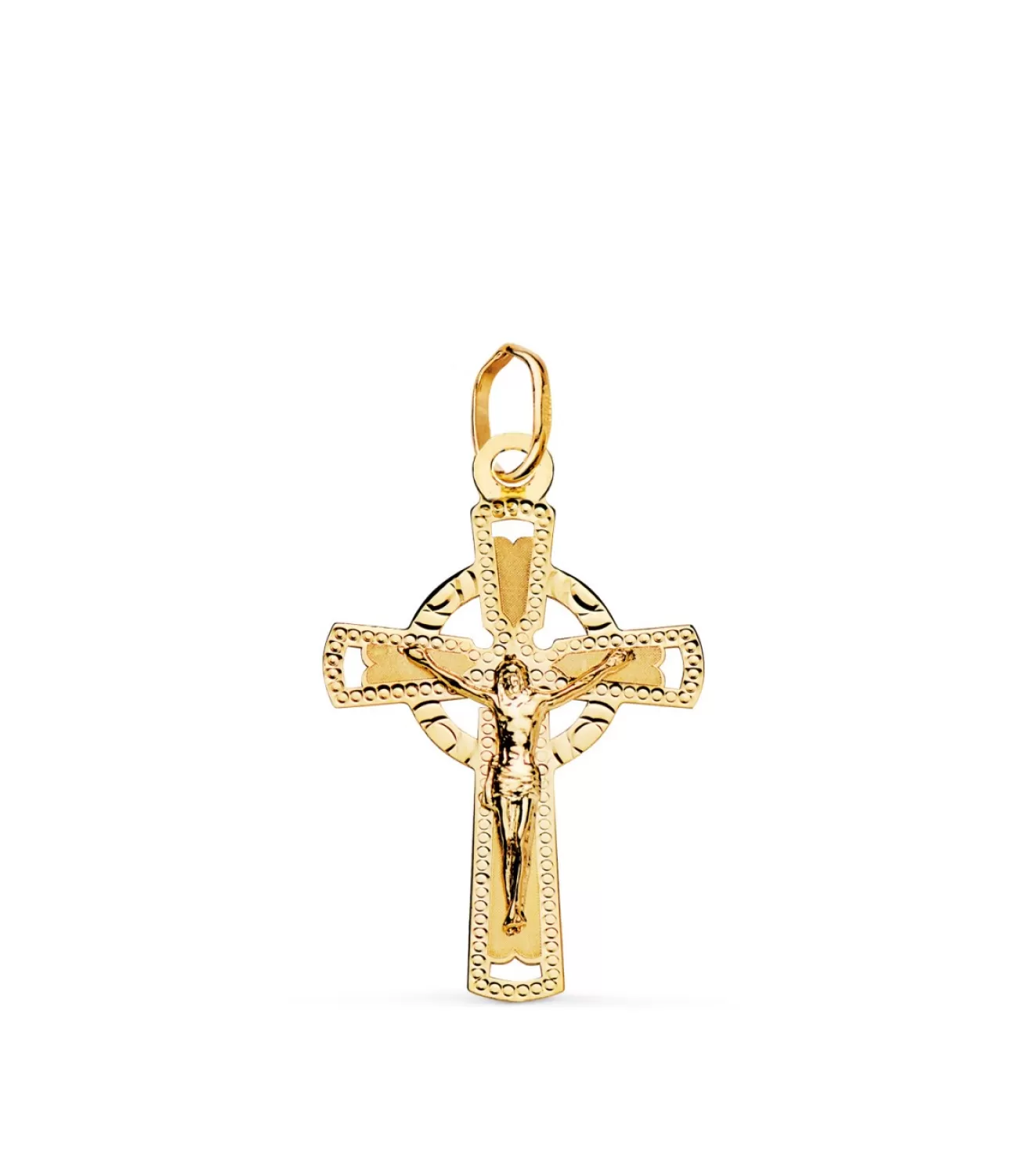 Cruz Con Cristo Cerco Oro 18K 23Mm<Alda Joyeros Sale