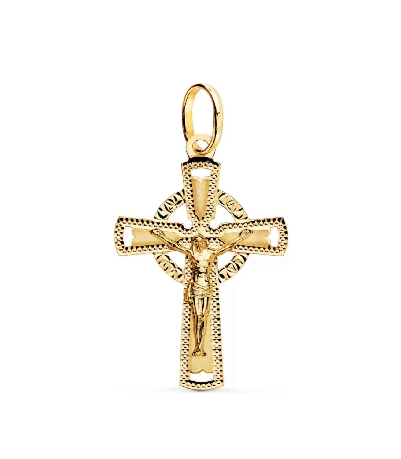 Cruz Con Cristo Cerco Oro 18K 27Mm<Alda Joyeros Flash Sale