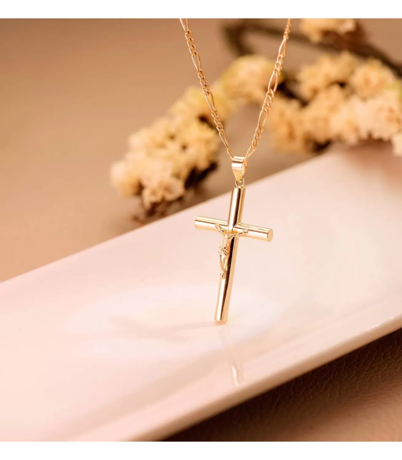 Cruz Con Cristo De Oro Amarillo 18 K 32 Mm<Alda Joyeros Outlet