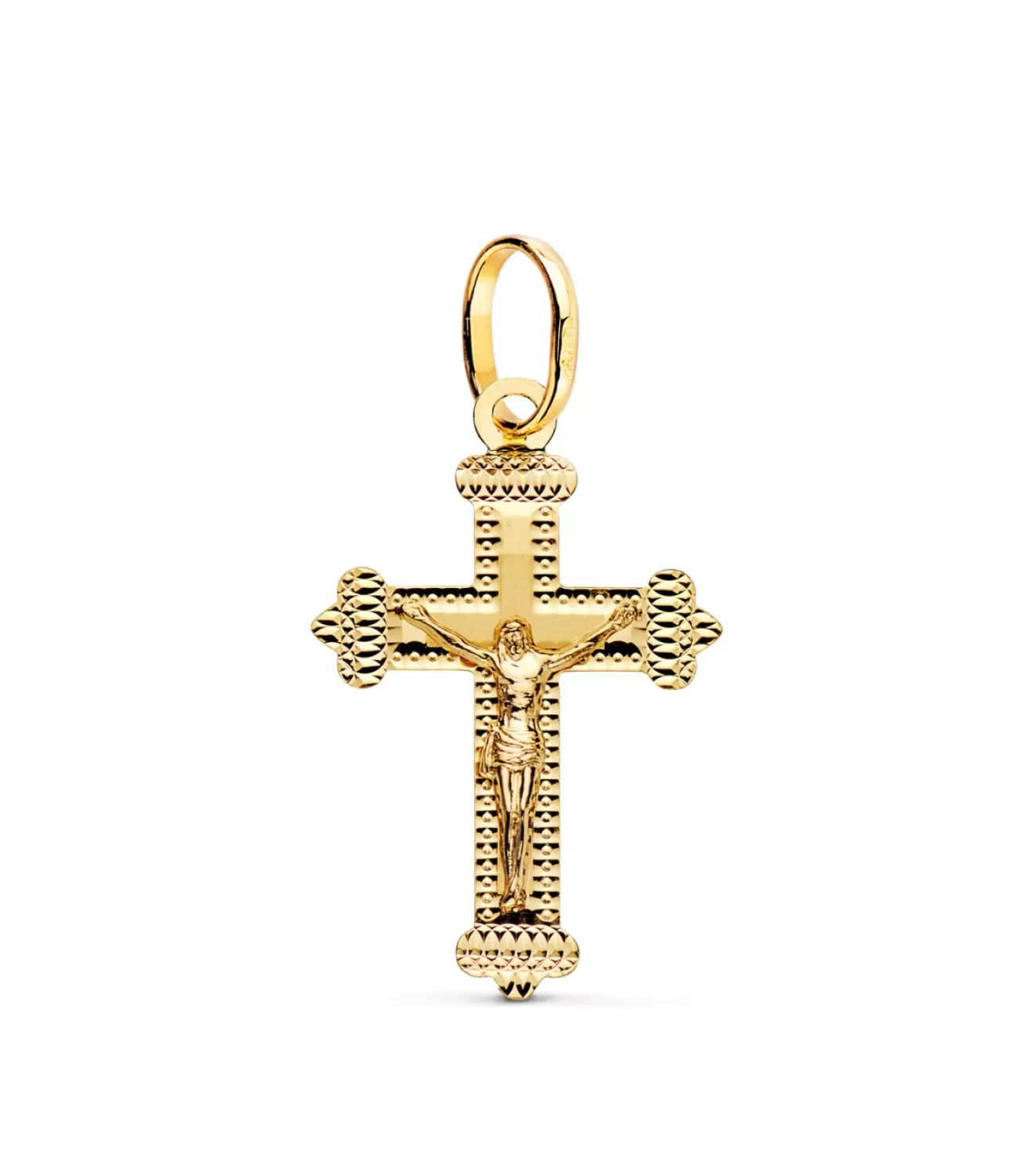 Cruz Con Cristo Diamantada 27Mm Oro 18K<Alda Joyeros Hot