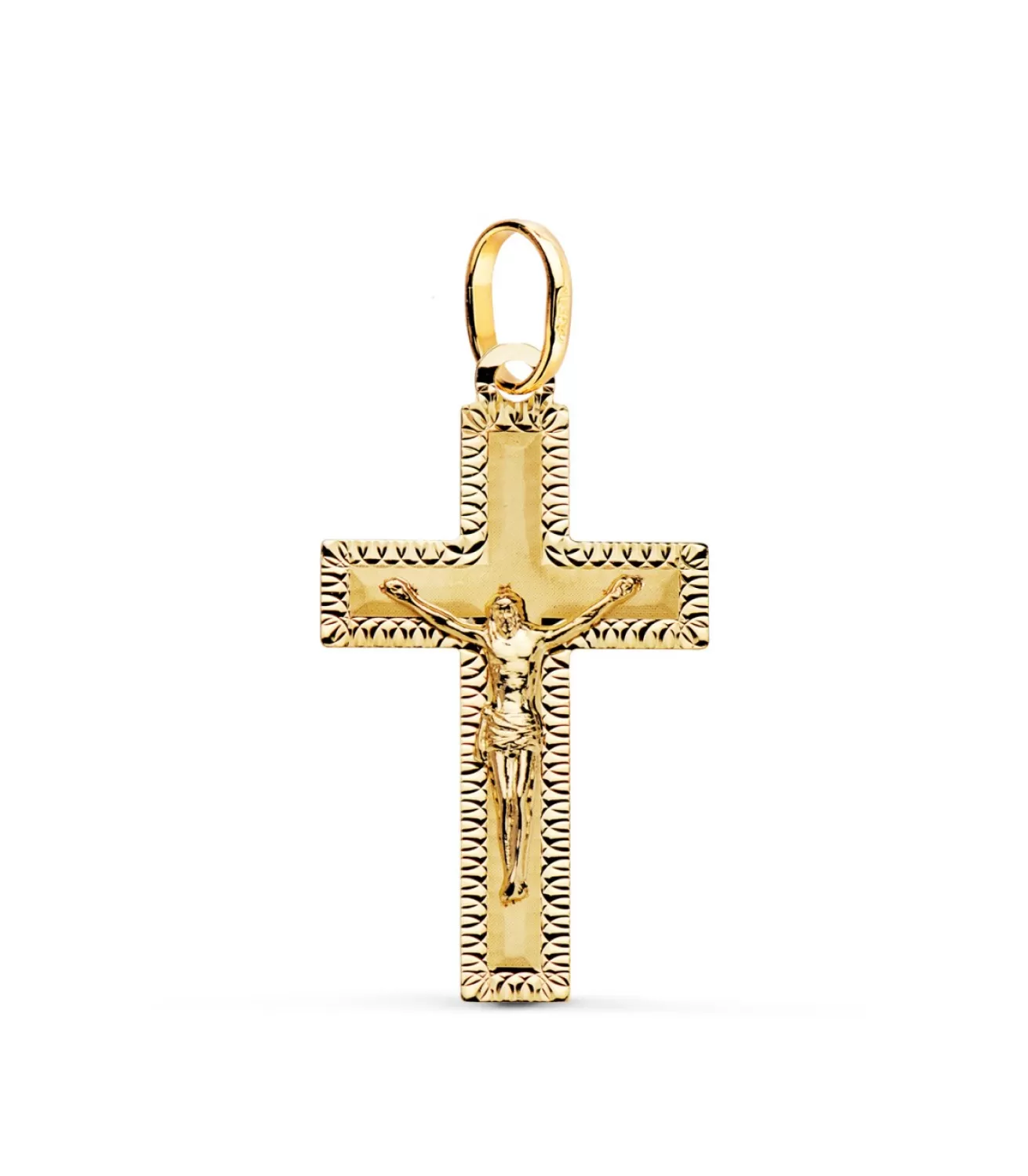 Cruz Con Cristo Oro 18K 27Mm Tallada<Alda Joyeros Hot