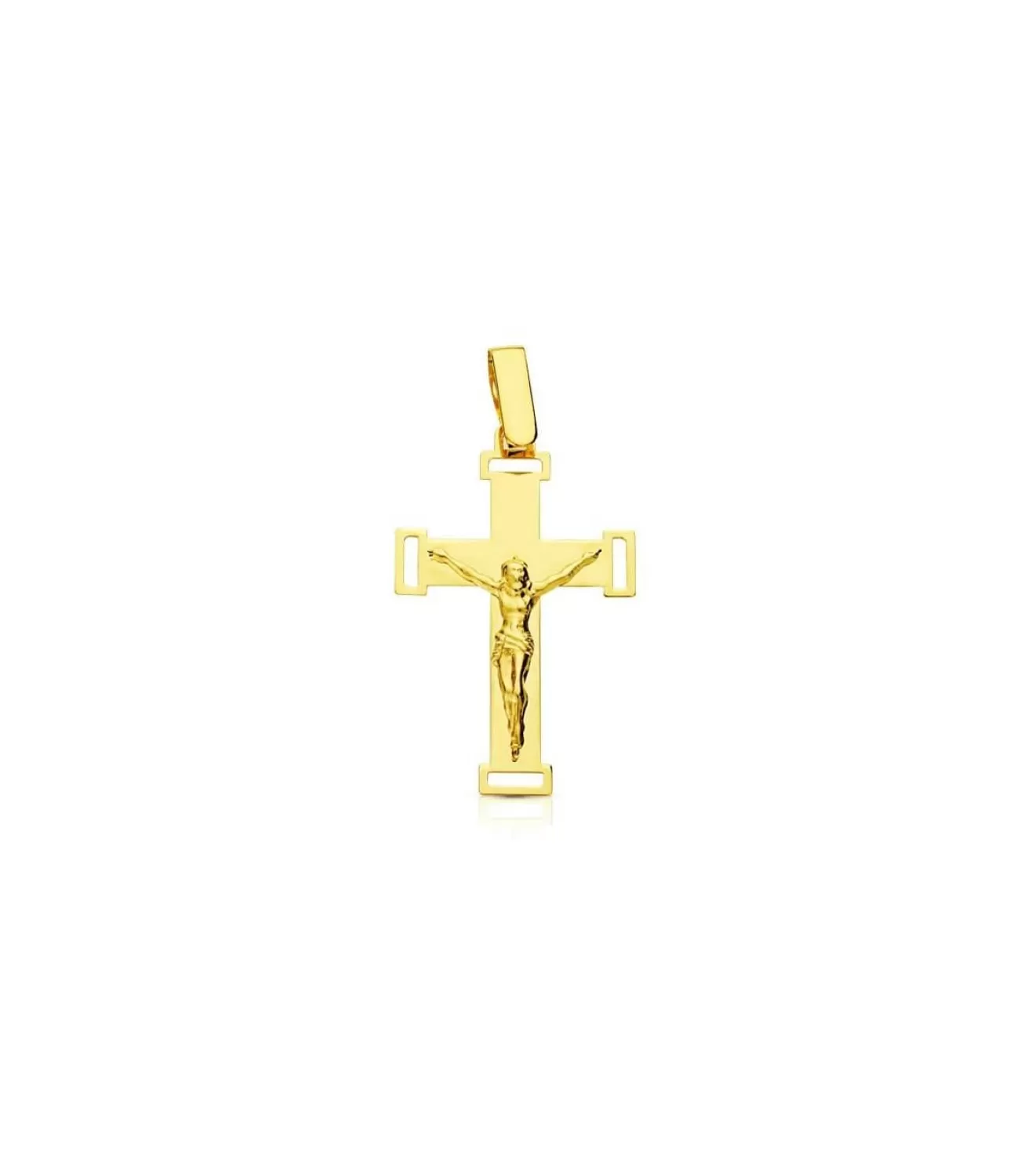 Cruz Cristo Calada 18 Ktes<Alda Joyeros Online