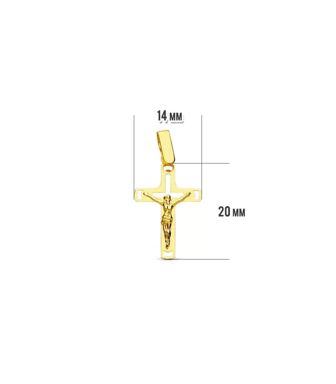 Cruz Cristo Calada 18 Ktes<Alda Joyeros Cheap