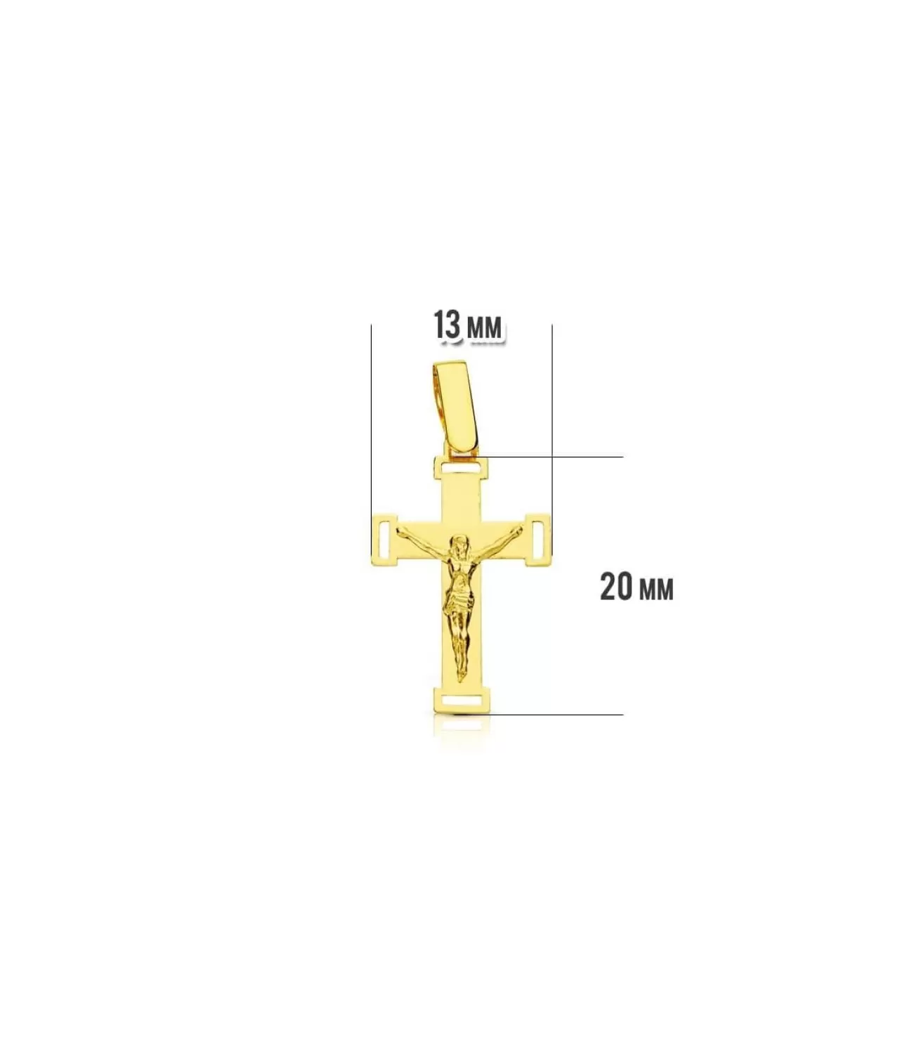 Cruz Cristo Calada 18 Ktes<Alda Joyeros Flash Sale