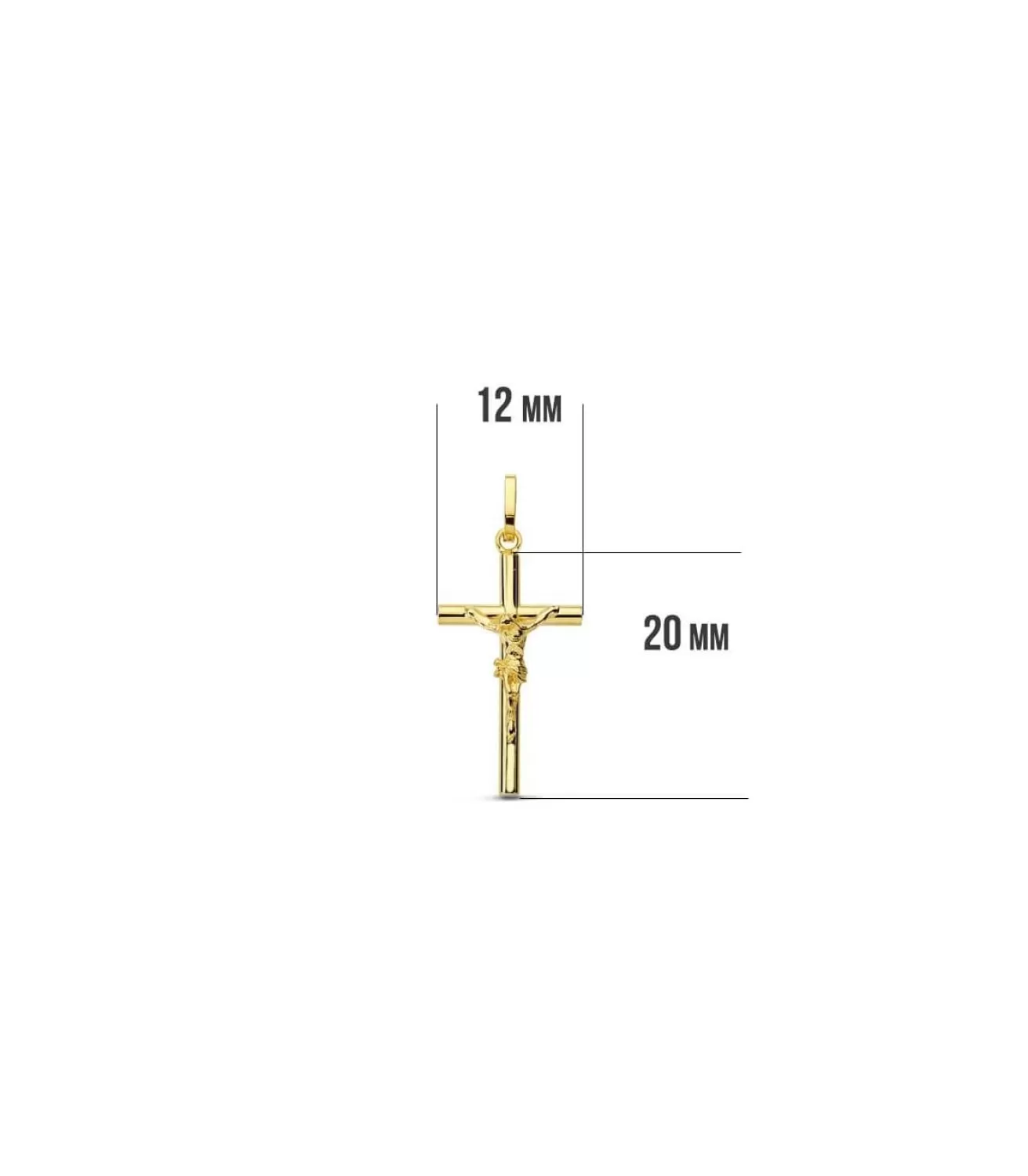 Cruz Cristo Hueca 18 Ktes 20Mm<Alda Joyeros Cheap