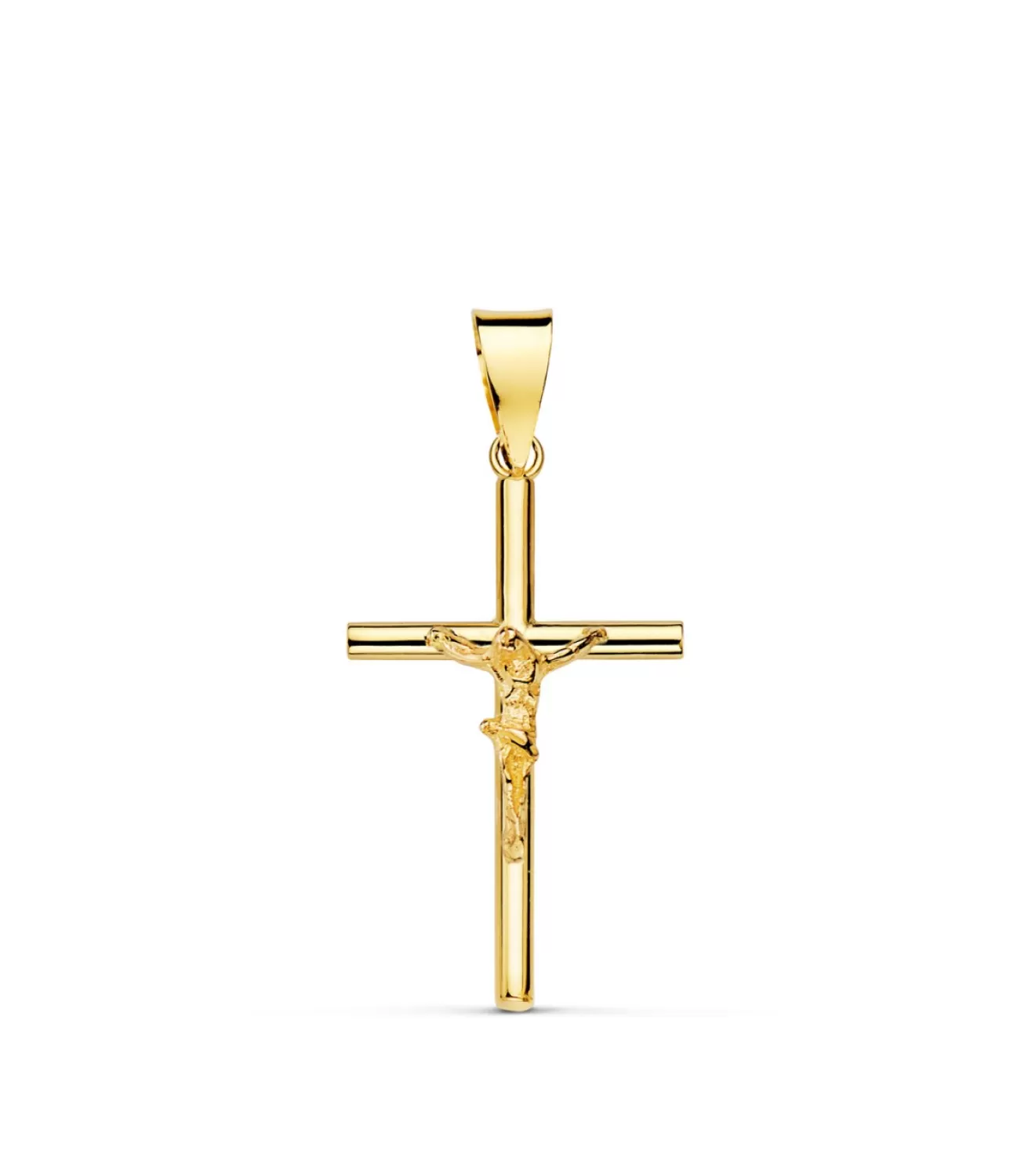 Cruz Cristo Lisa 18 Ktes 21Mm<Alda Joyeros Sale