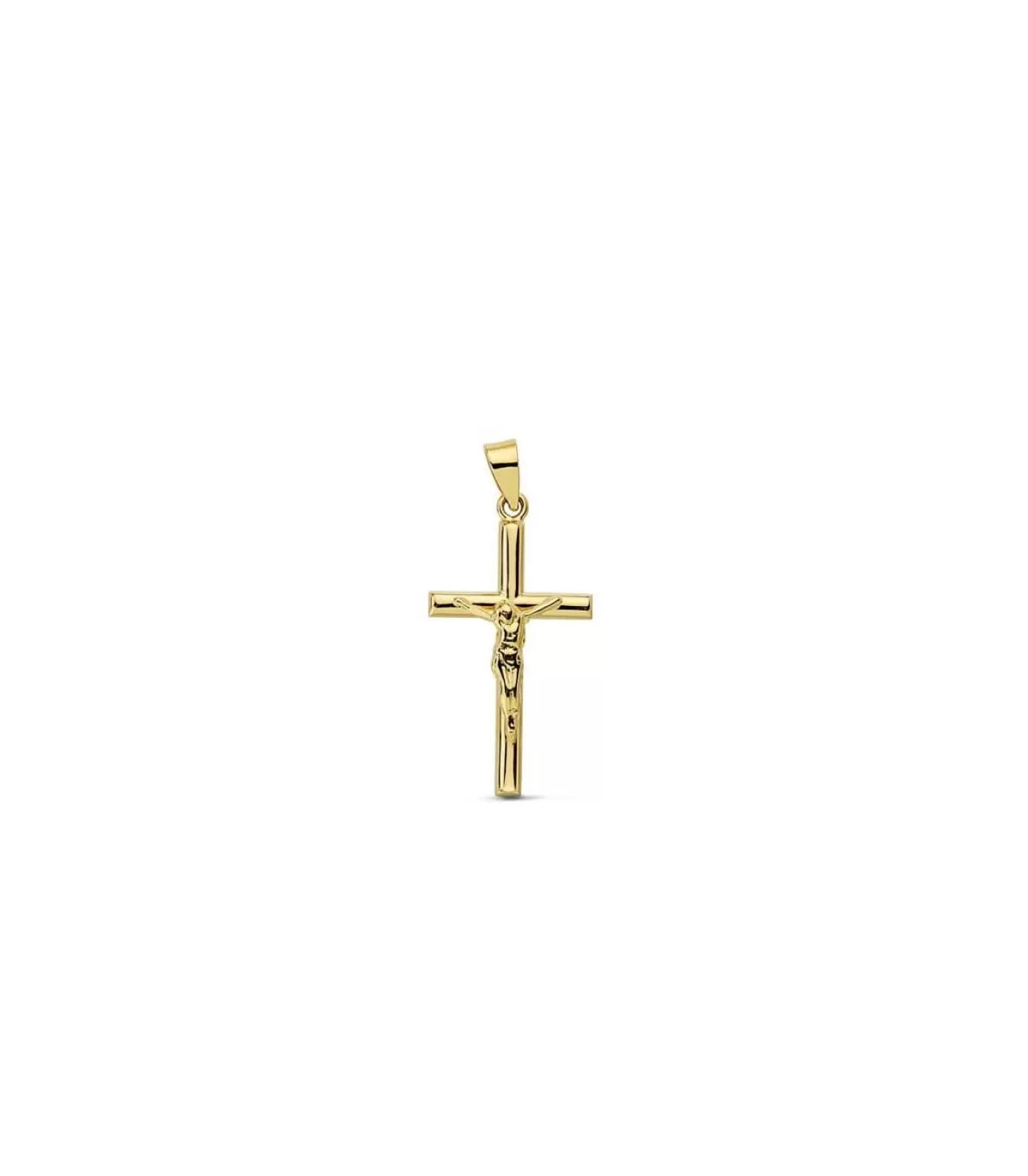 Cruz Cristo Lisa 18 Ktes 21Mm<Alda Joyeros New