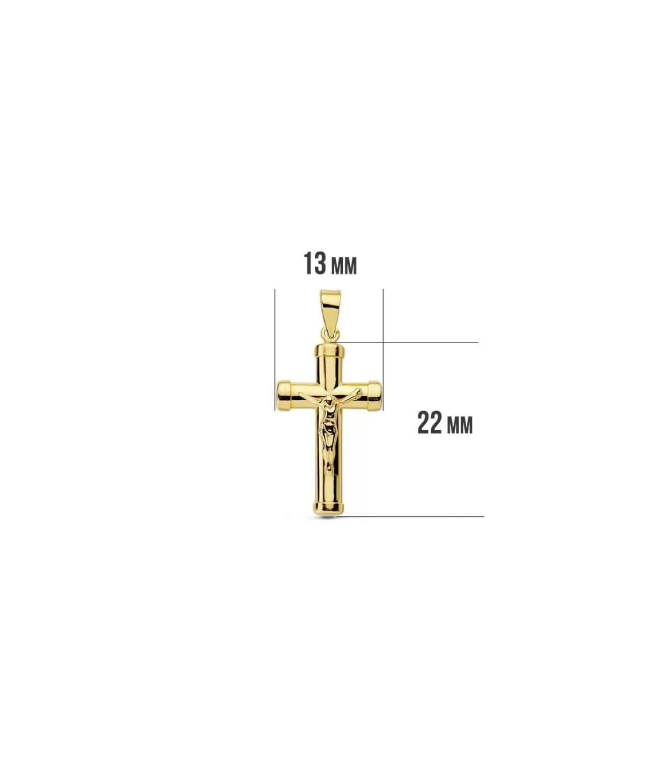 Cruz Cristo Lisa 18 Ktes 22Mm<Alda Joyeros Discount